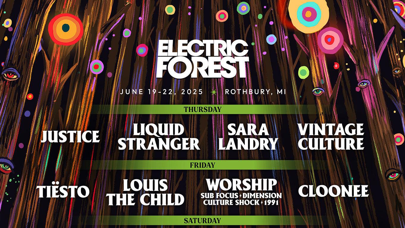 Electric Forest Announces Over 40 Additional Artists for 2025 Edition - Electric Family