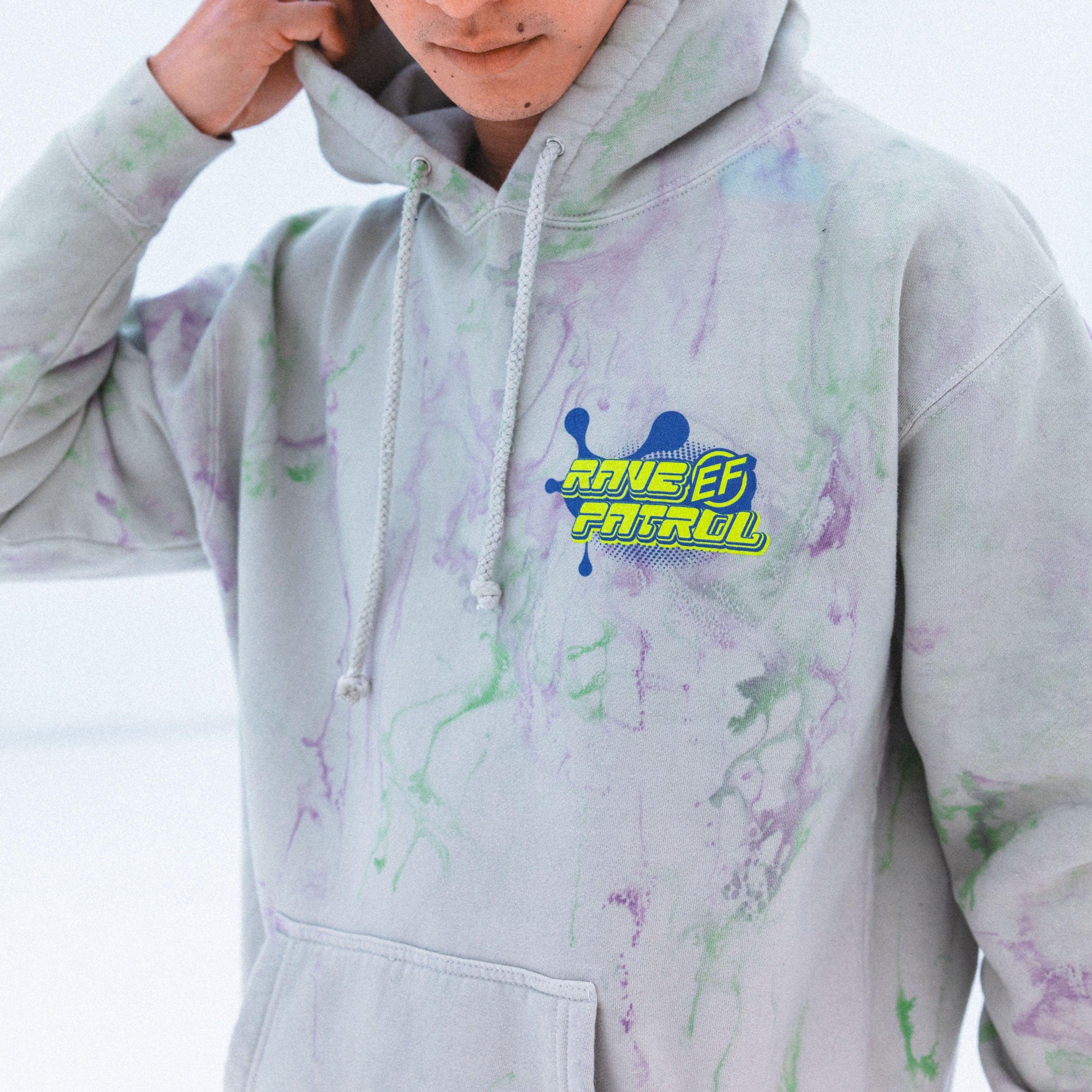 Electric Family Rave Patrol Dye Hoodie - Hoodie Rave Patrol Dye Hoodie - S
