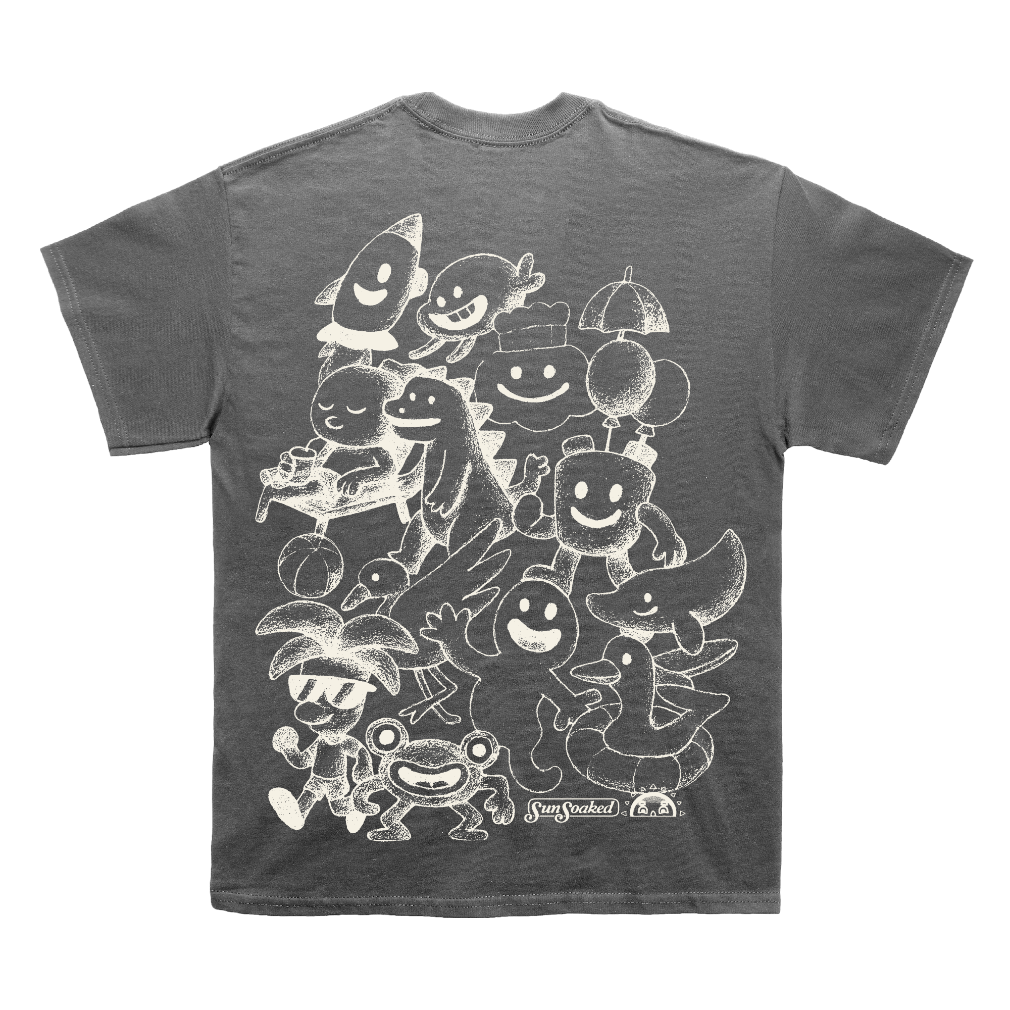 Sunsoaked Character Sketch Tee - Grey