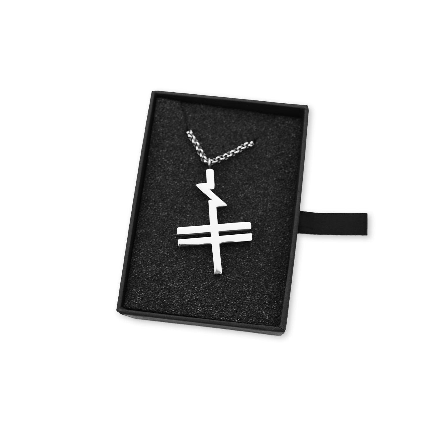 BTSM - Silver Community Cross Necklace with Custom Case