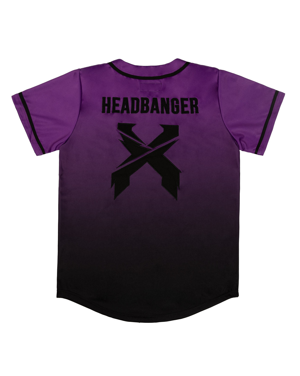 Headbanger Baseball Jersey (Purple/Black Gradient) - Excision