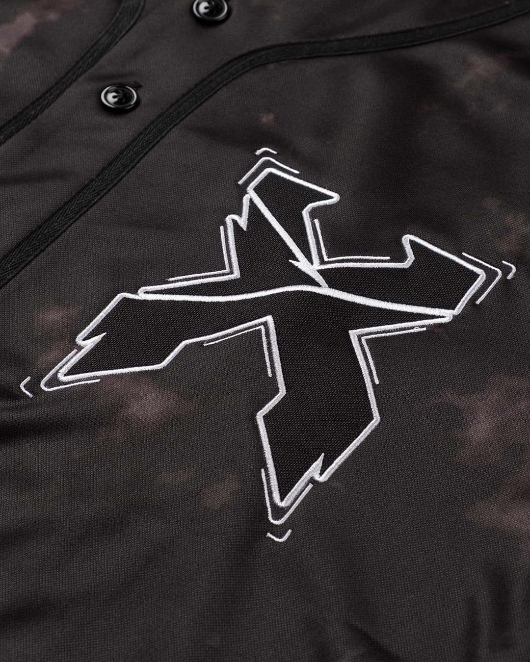 Headbanger Tie Dye Baseball Jersey (Black) - Excision