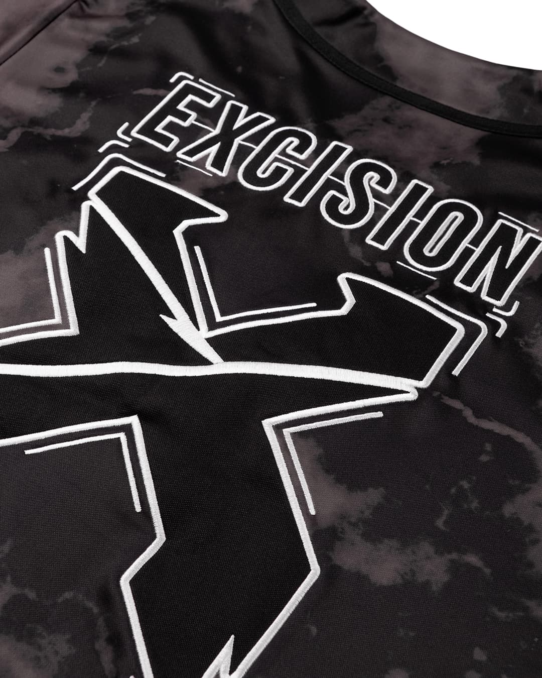 Headbanger Tie Dye Baseball Jersey (Black) - Excision