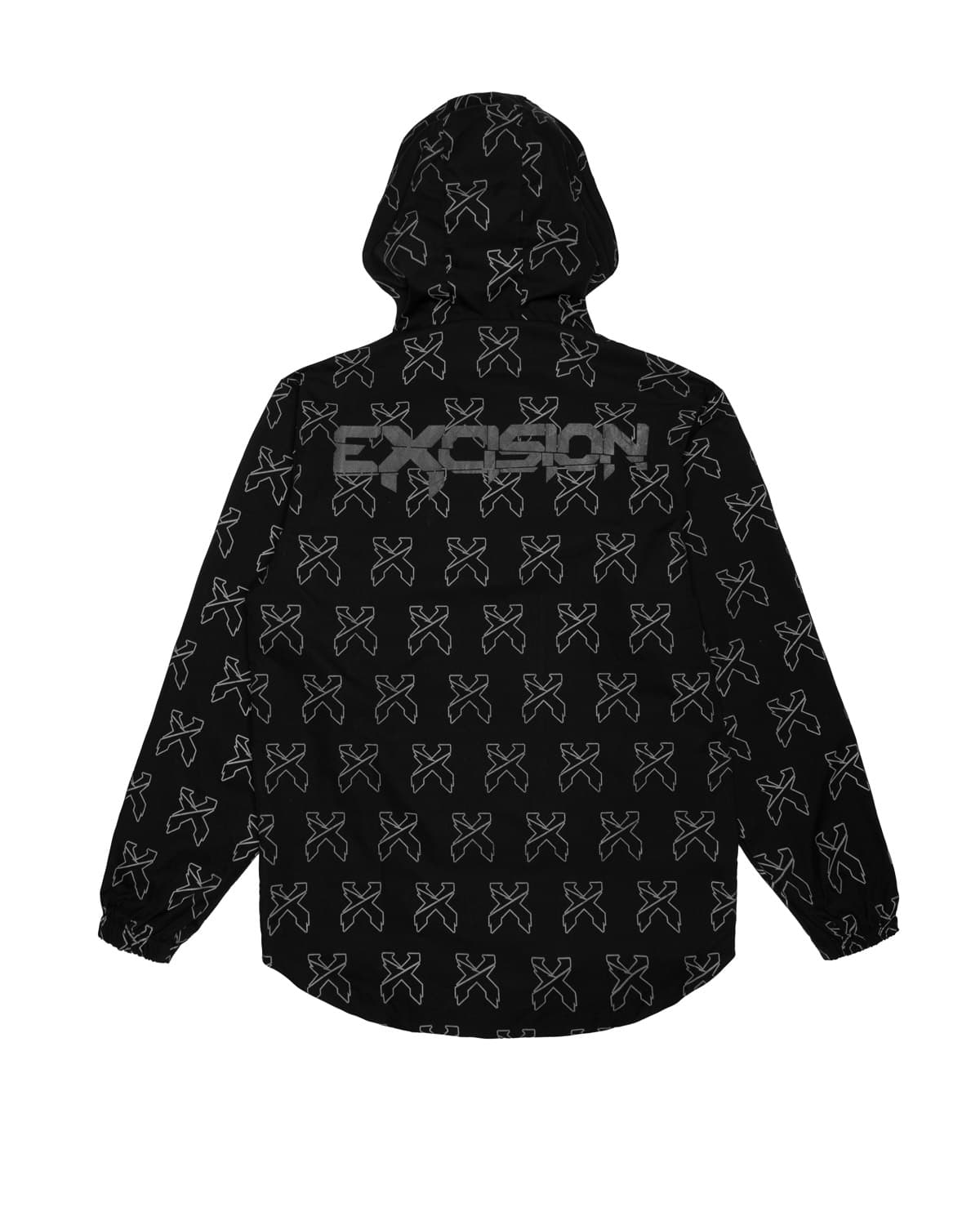 Sliced Logo All-Over Spectrum Reflective Zip Up Jacket (Black) - Excision