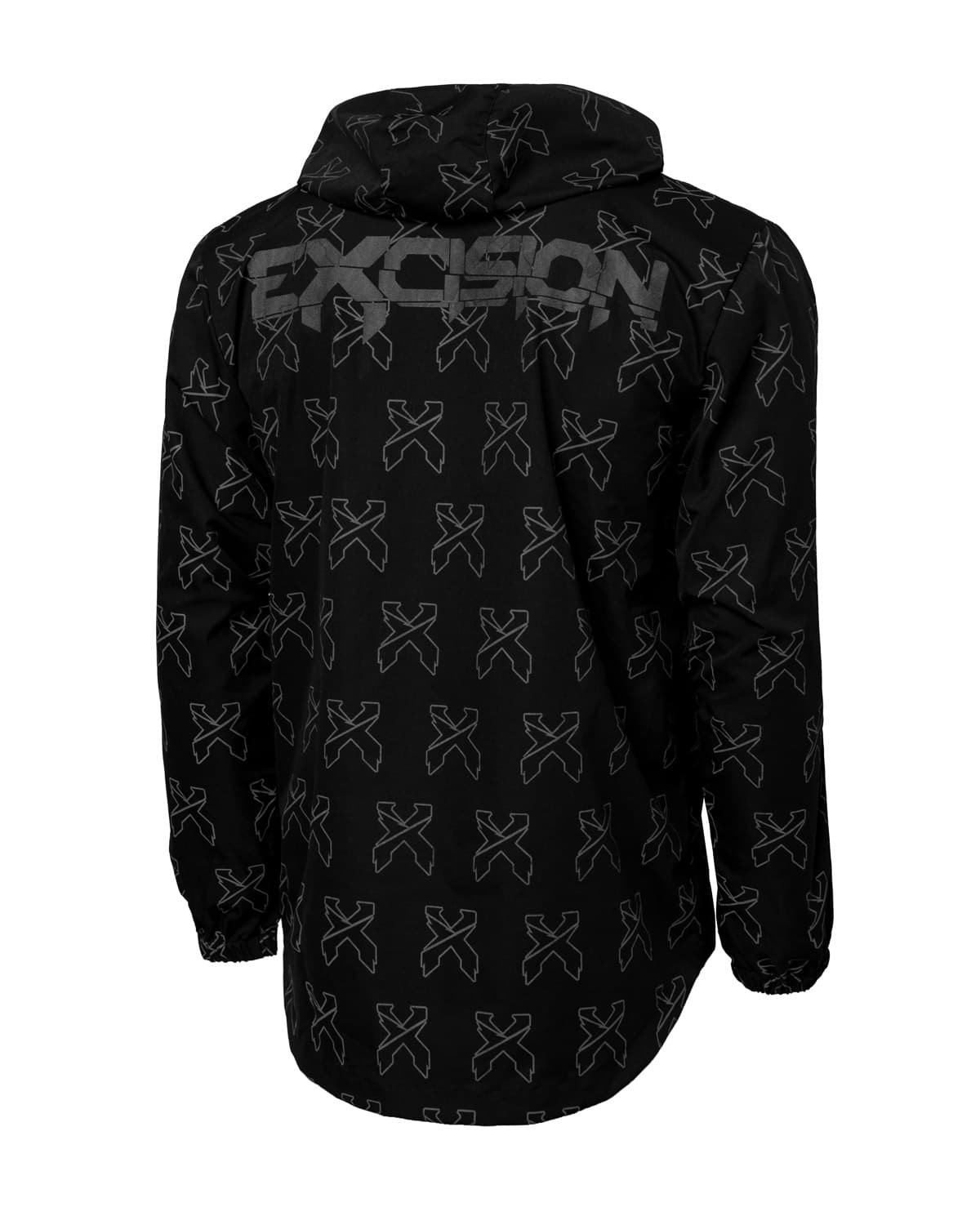 Sliced Logo All-Over Spectrum Reflective Zip Up Jacket (Black) - Excision