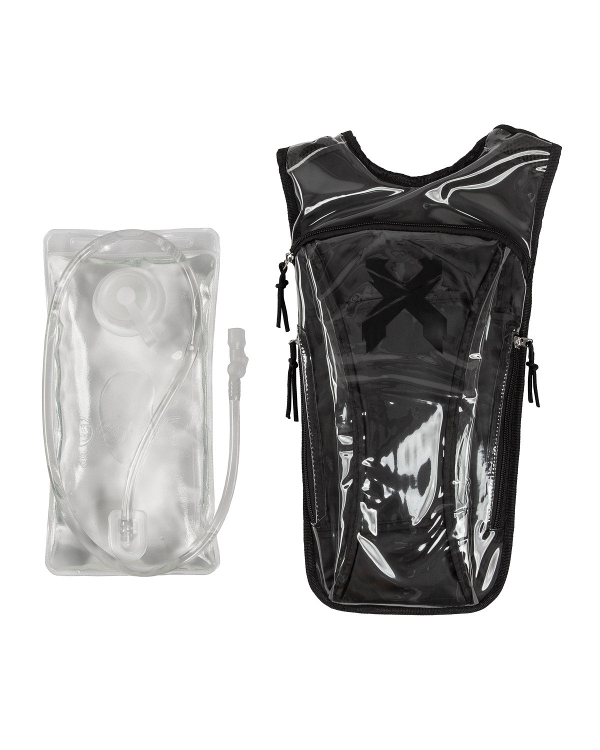 Sliced Logo Hydration Pack (Black/Clear) - Excision