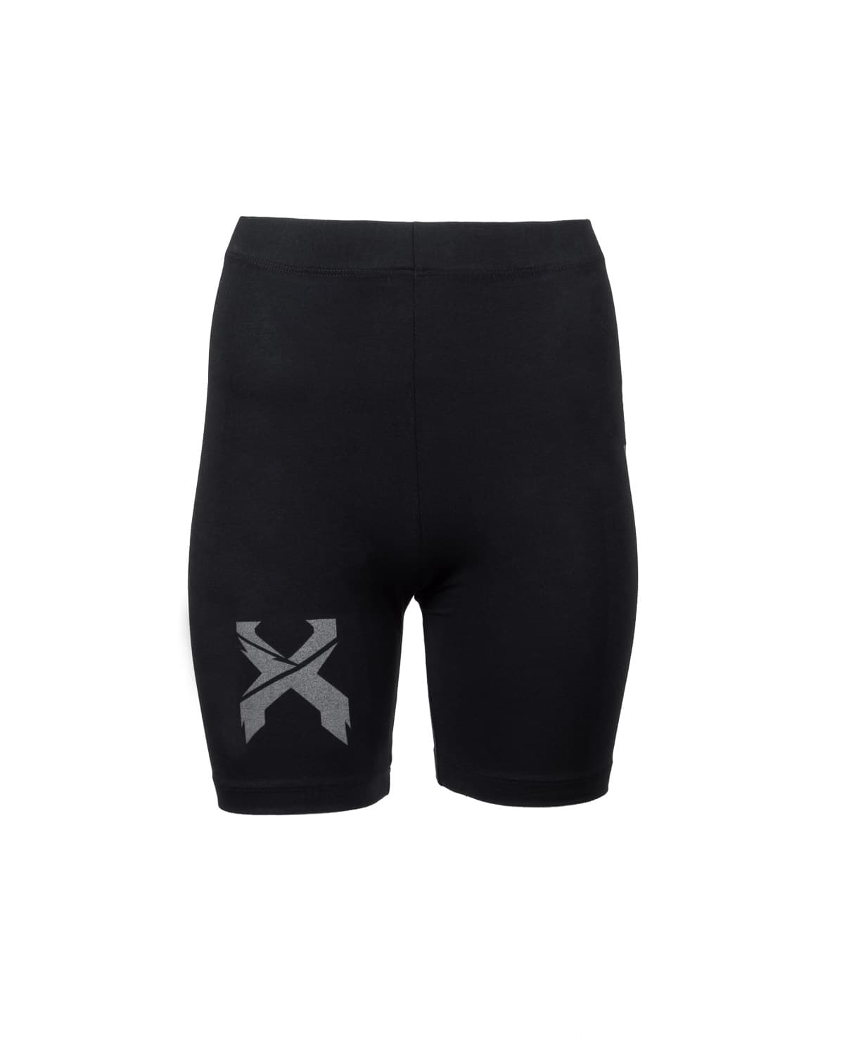 Sliced Logo Women's Reflective Bike Shorts (Black) - Excision