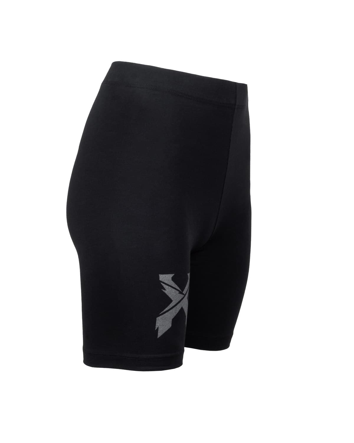 Sliced Logo Women's Reflective Bike Shorts (Black) - Excision