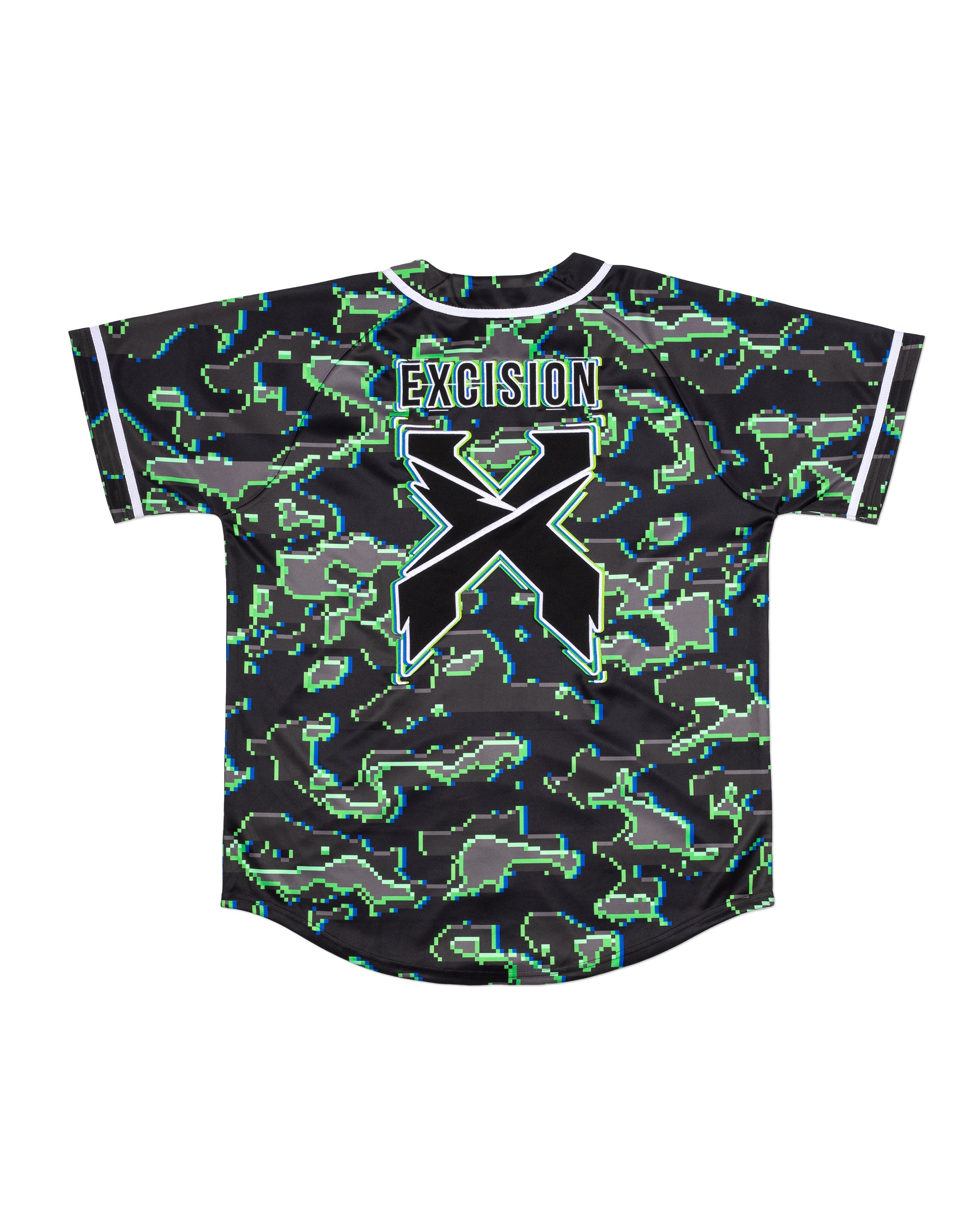 Excision Green Camo Baseball Jersey - Excision