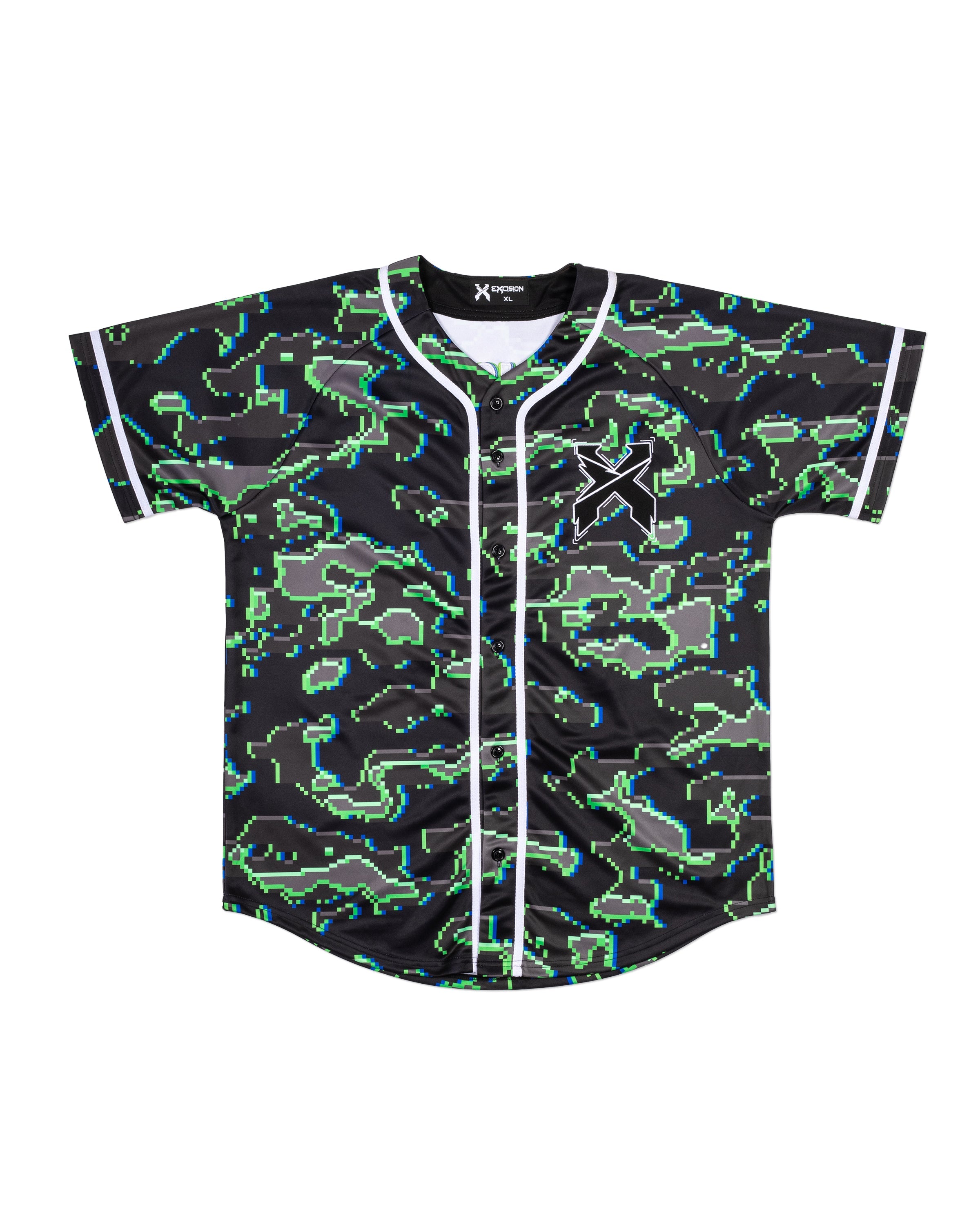 Excision Green Camo Baseball Jersey - Excision