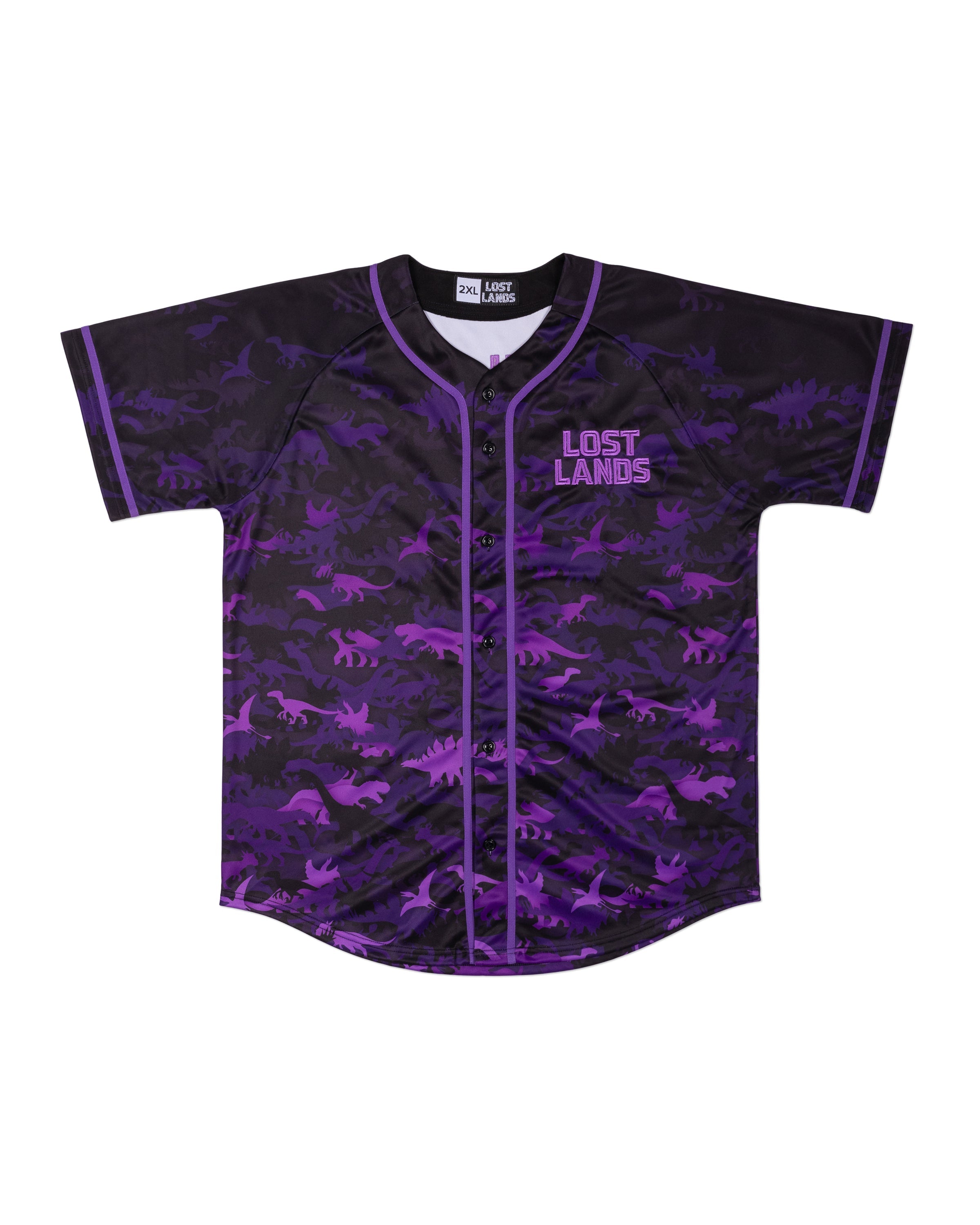 Lost Lands Purple Dino Baseball Jersey - Excision
