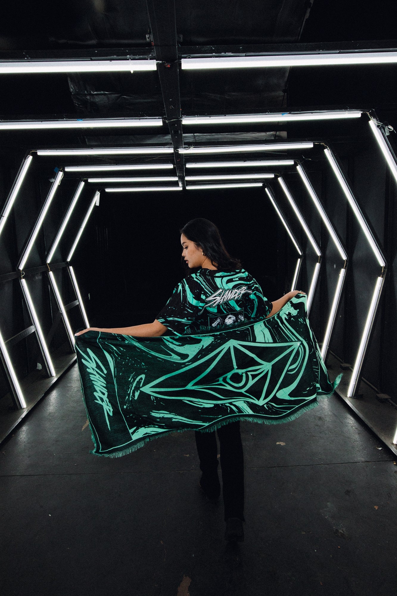 SLANDER PASHMINA - MINT/BLACK MARBLE - Slander Merchandise