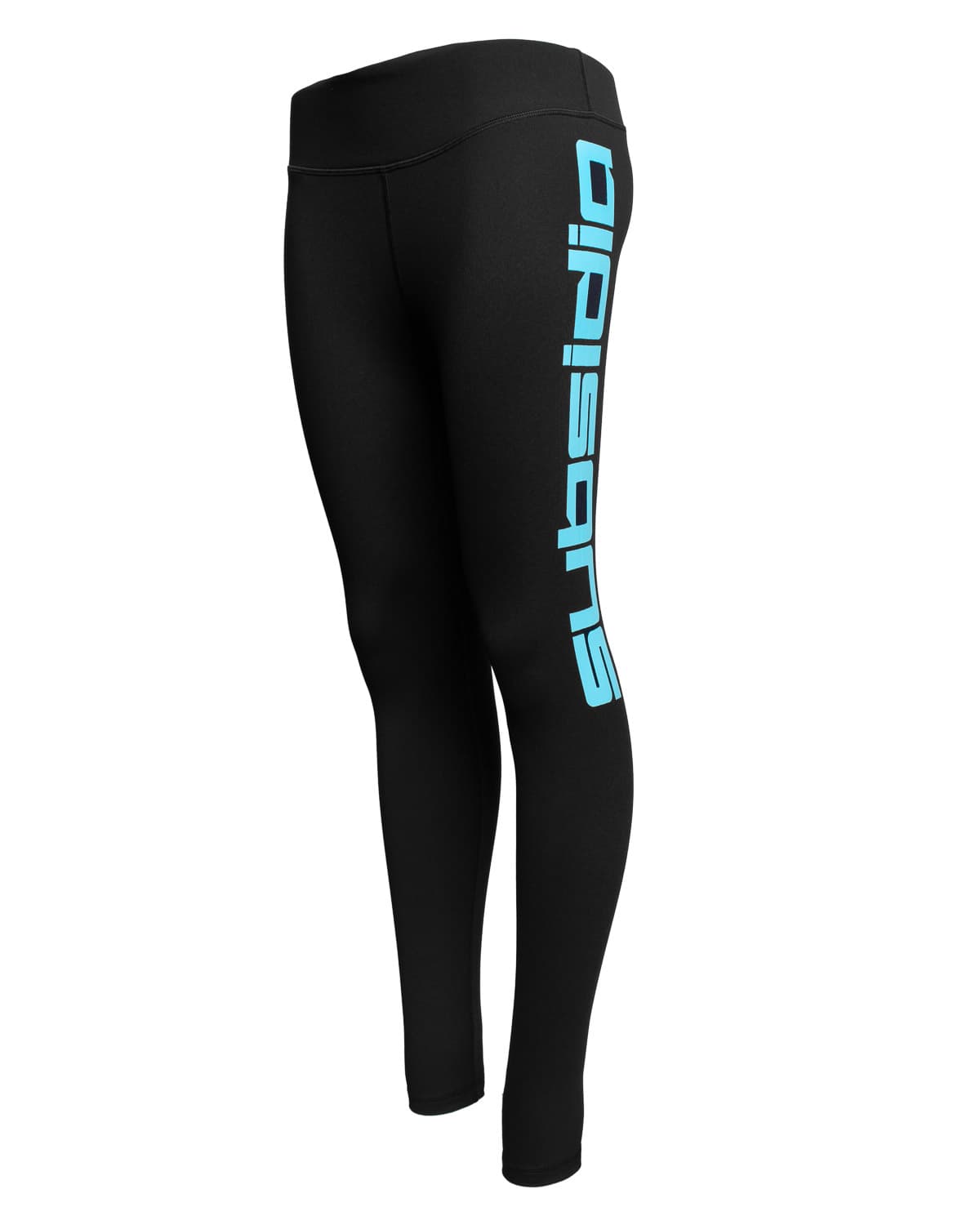 Subsidia Mid Waist Leggings (Black/Turquoise) - Excision