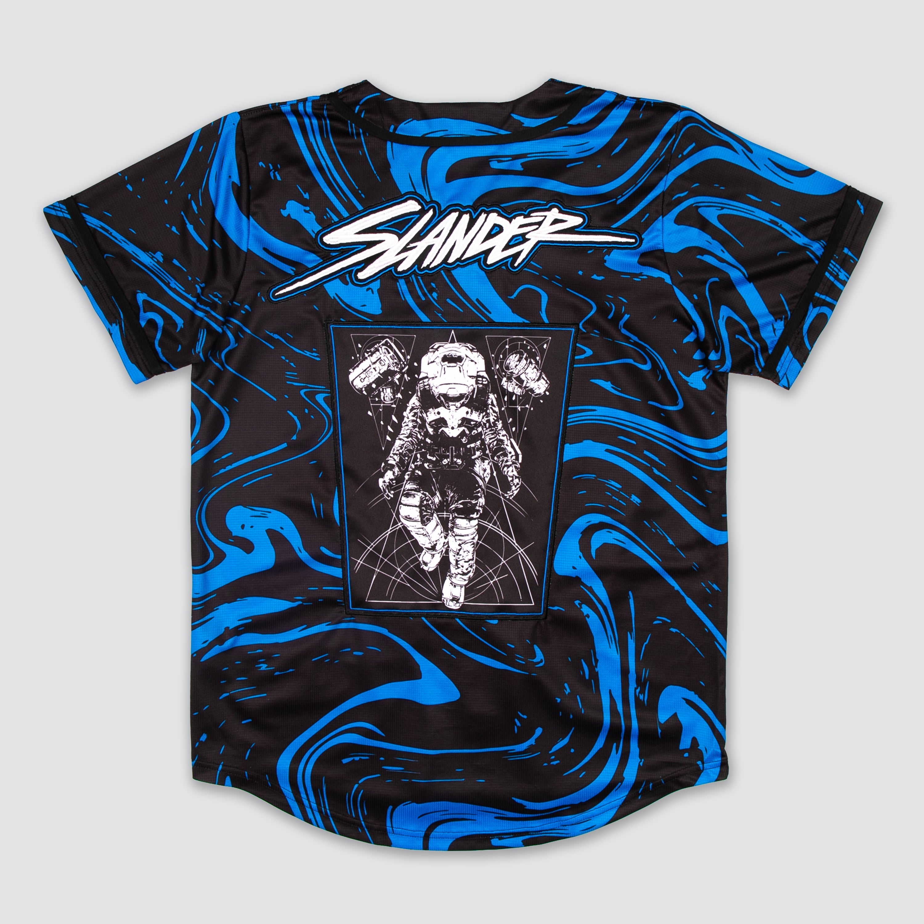SPACEMAN JERSEY - BLUE/BLACK MARBLE - Slander Merchandise