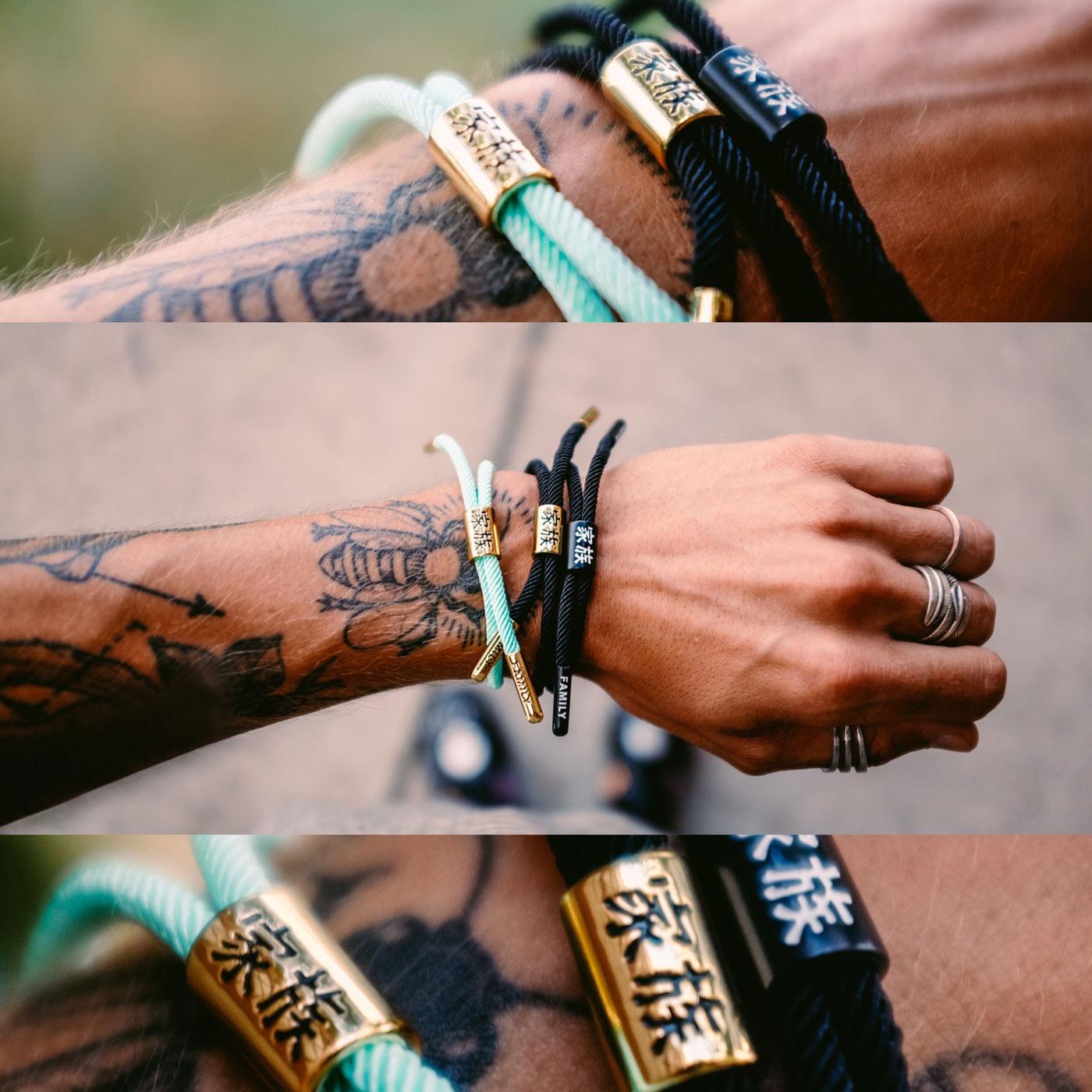 Kazoku New School (Black/Gold) - New School Bracelet - Electric Family- Electric Family Official Artist Merchandise