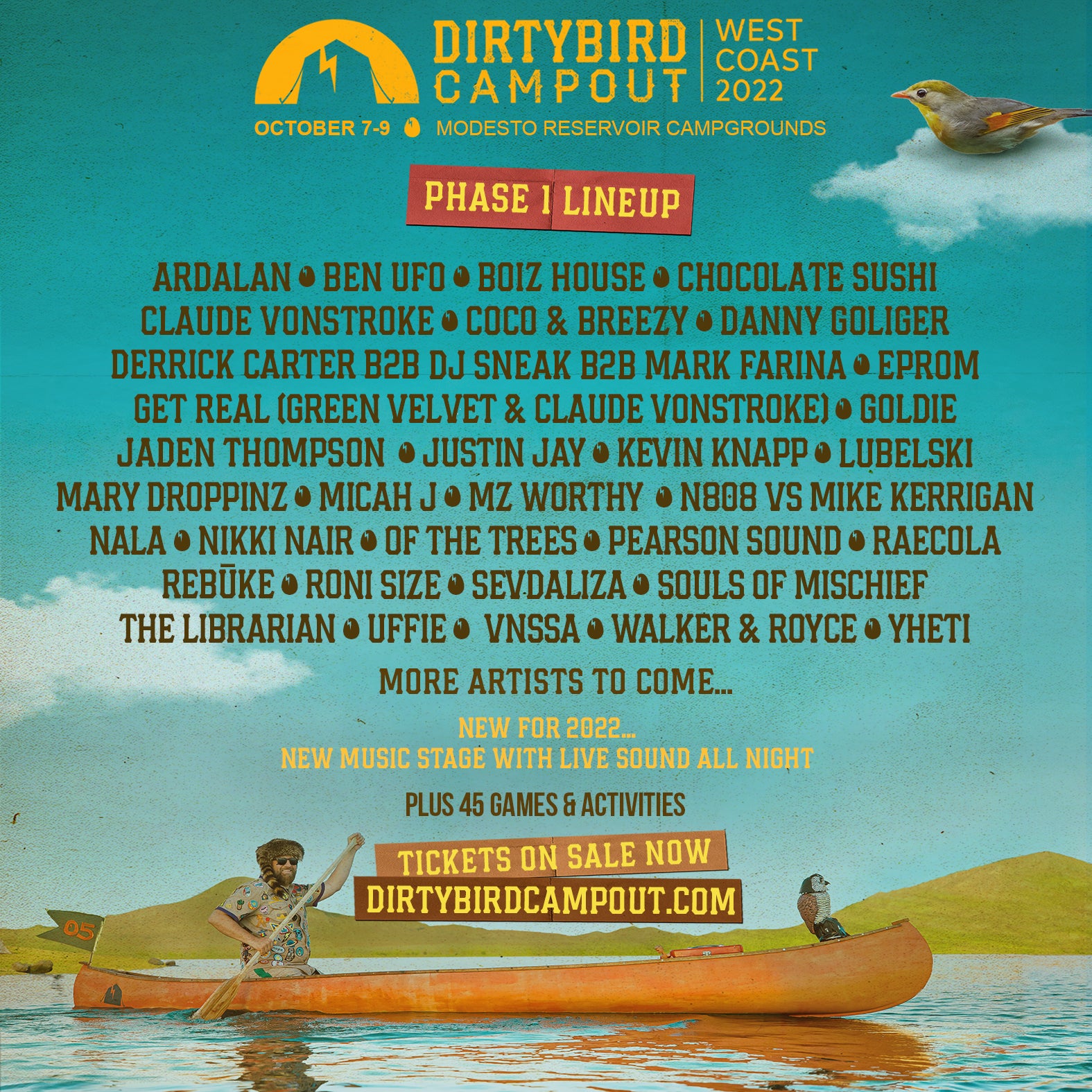 Dirtybird Campout announces Claude VonStroke, Get Real, Eprom, Walker & Royce, VNSSA, Yheti, Of The Trees, Rebūke, Nala + more for initial 2022 lineup