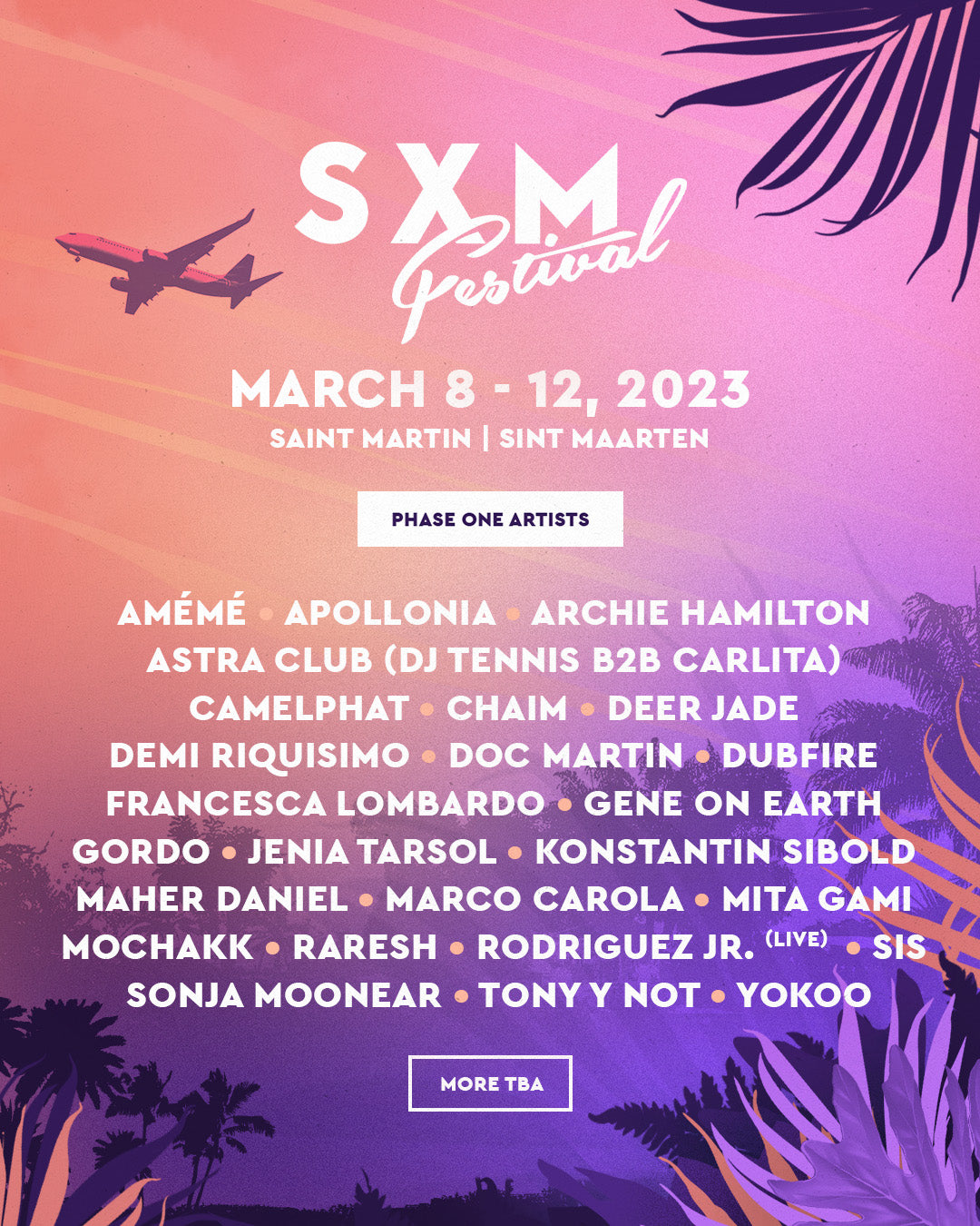 SXM Festival announces CamelPhat, Dubfire, Gordo, Marco Carola, Francesca Lombardo, Astra Club (DJ Tennis B2B Carlita), Mochakk + more for 2023 lineup