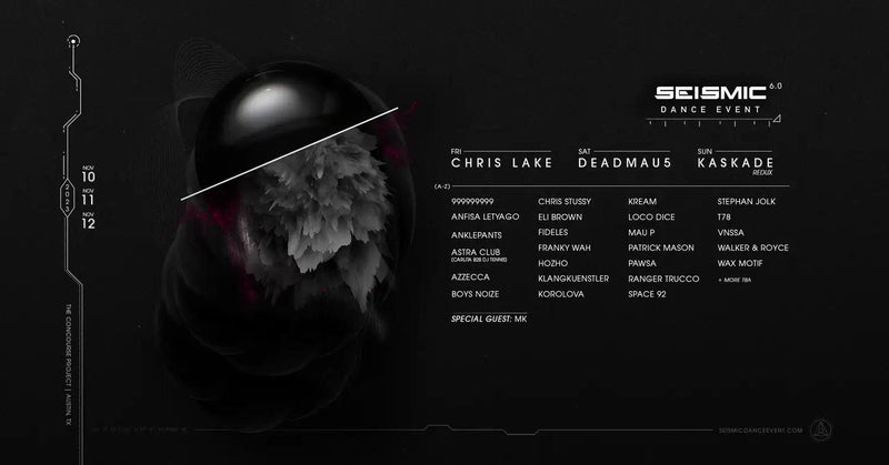 Seismic Dance Event Announces 6.0 Lineup