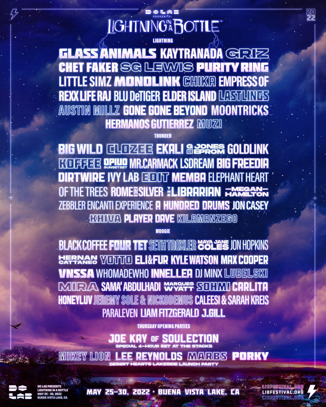 Lightning in a Bottle & Do LaB Announce Phase Two Lineup Featuring The Stacks, The Junkyard, and The Grand Artique Stages
