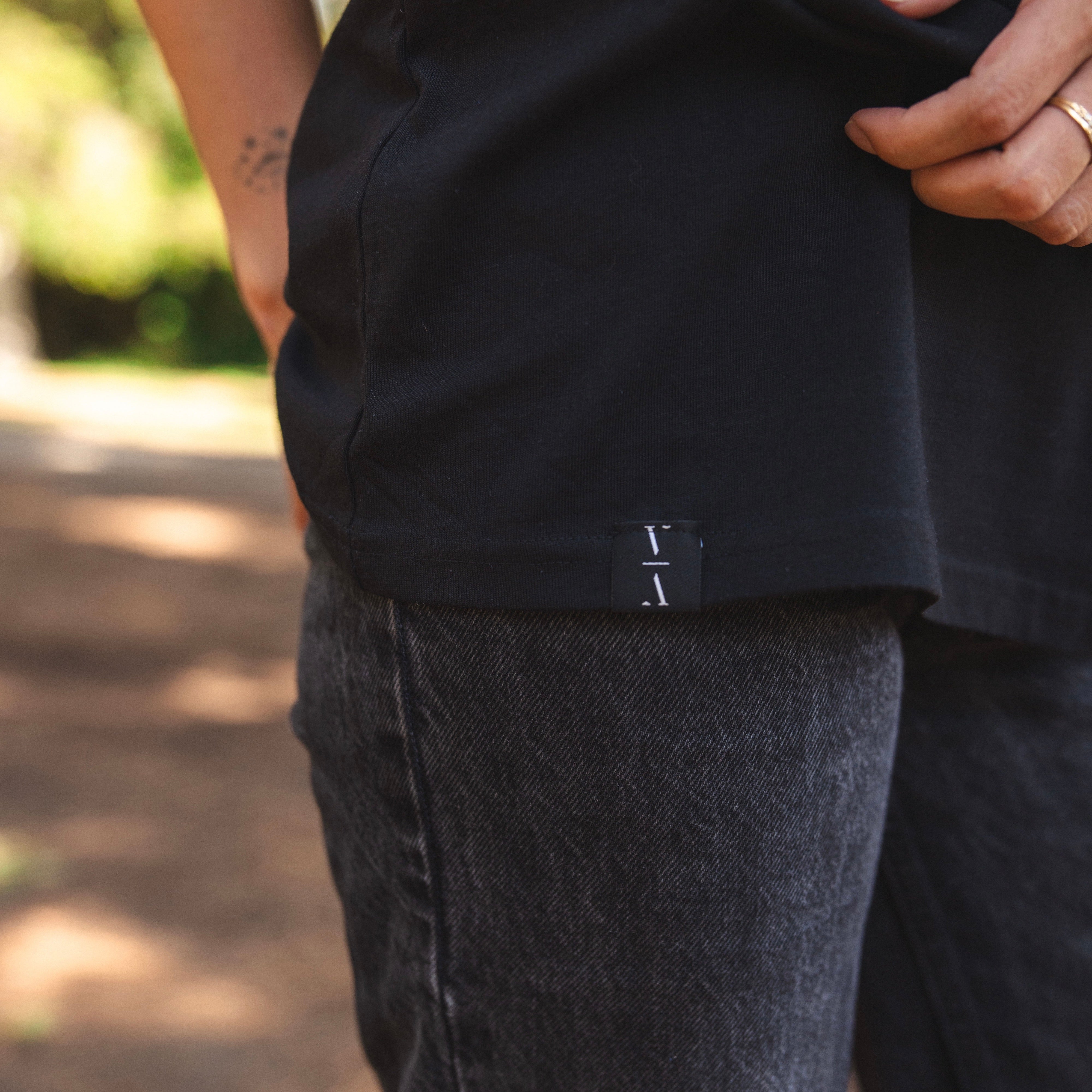 Lane 8 Black Logo Tank
