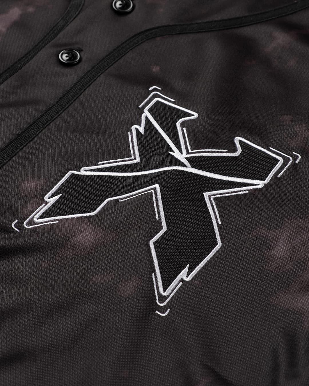 Headbanger Tie Dye Baseball Jersey (Black)