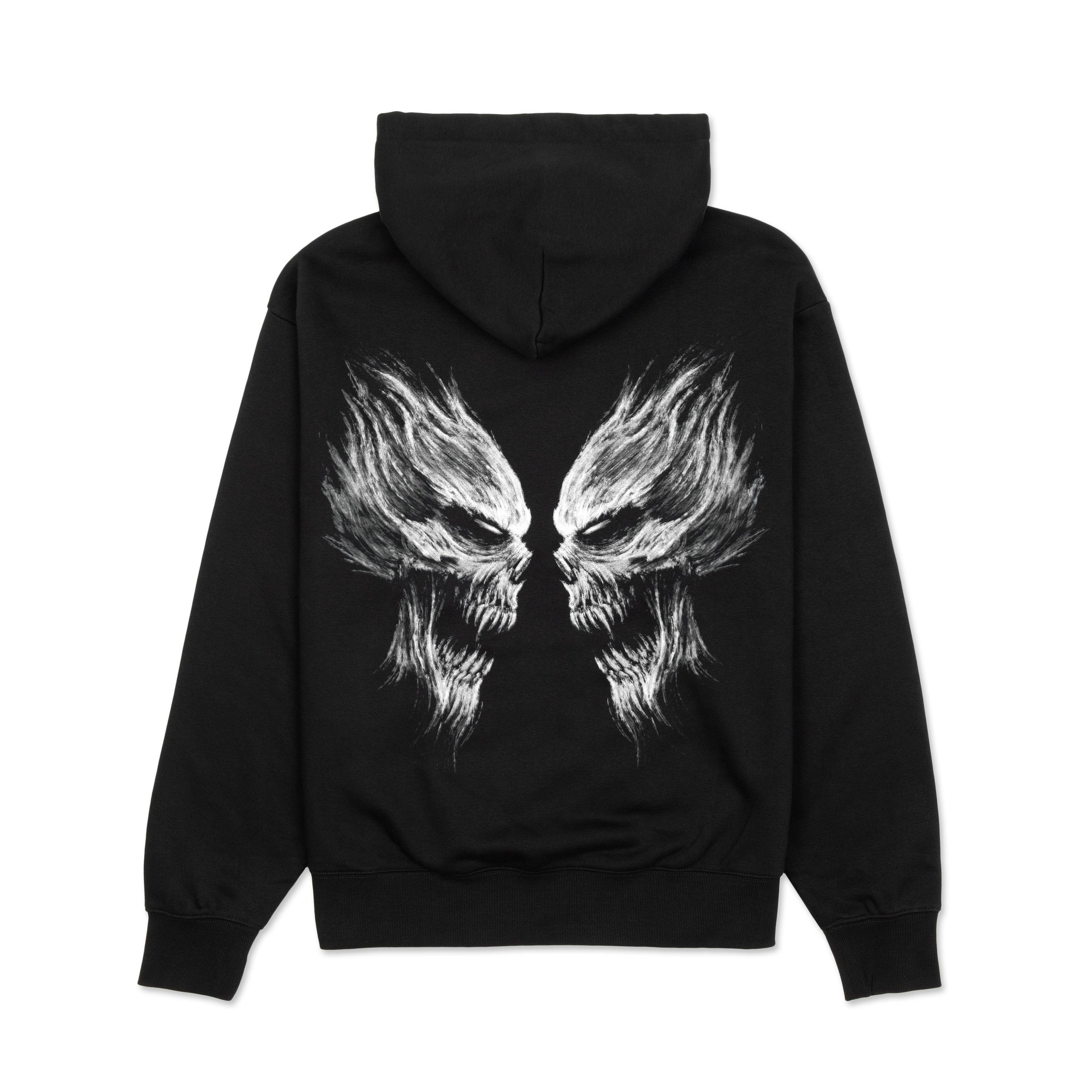 Heavyweight Club - Butterfly Skull Embroidered Hoodie