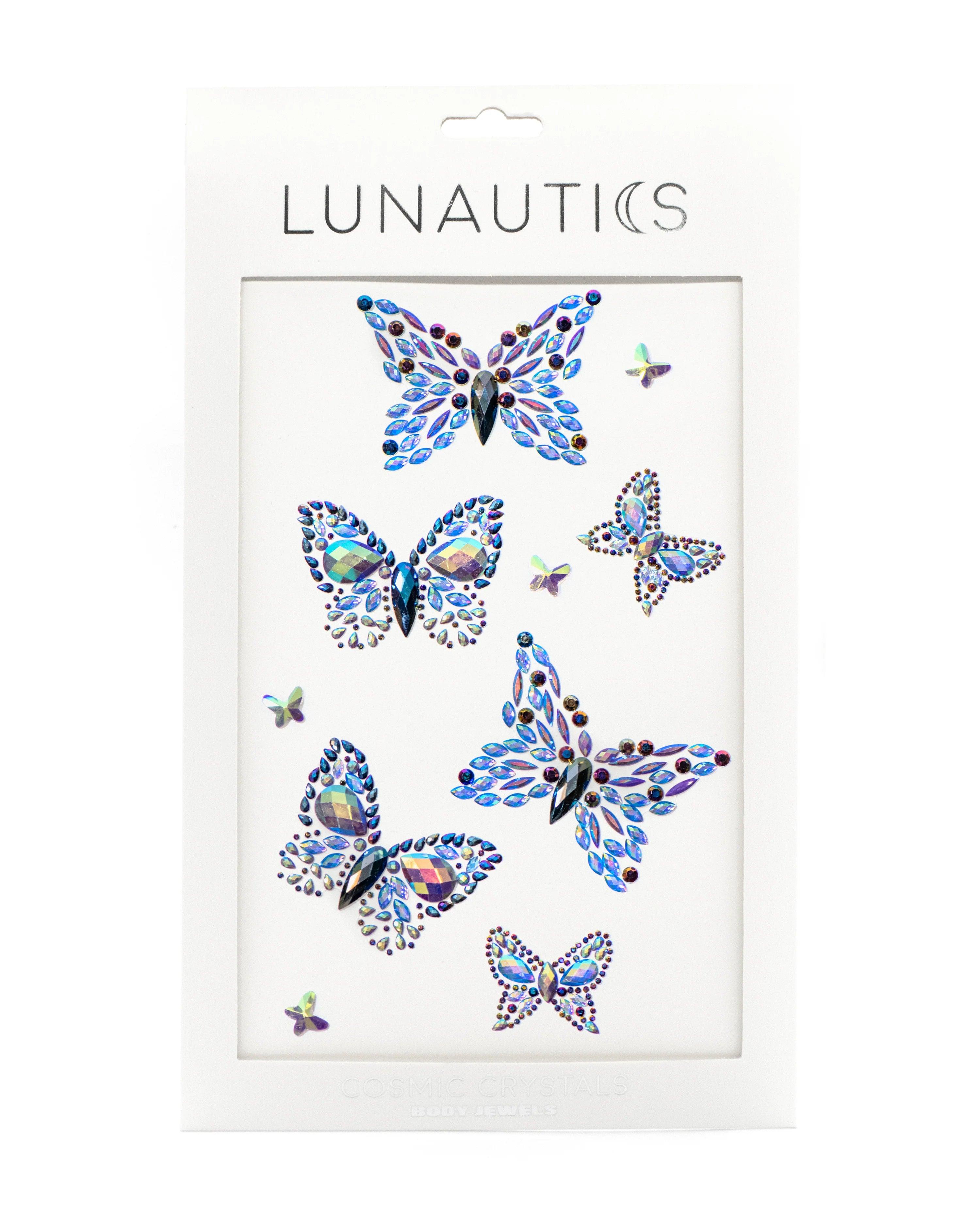 Lunautics - Wicked Wings Butterfly Rhinestone Tattoo Body Jewel Mix Pack