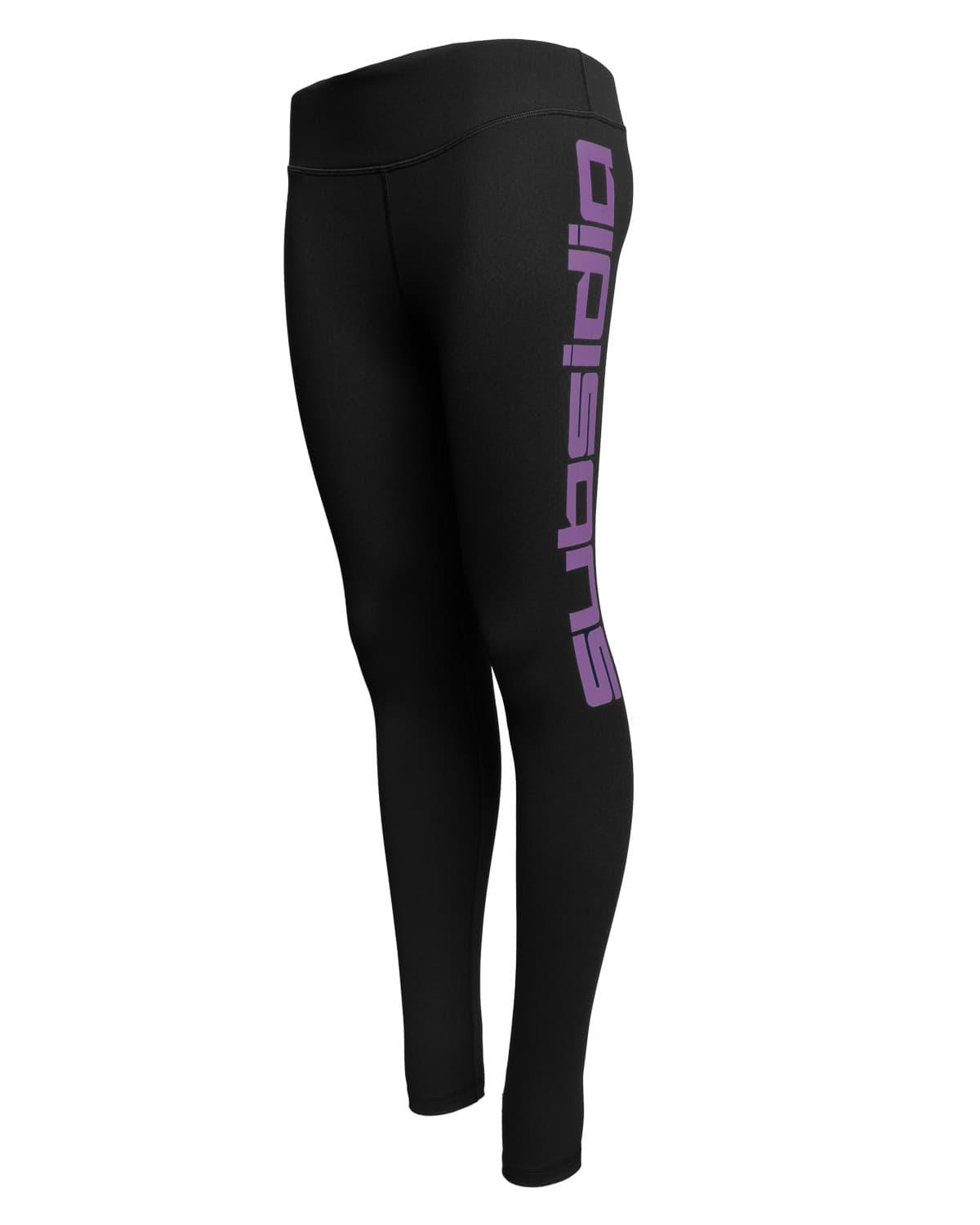 Subsidia Mid Waist Leggings (Black/Purple)