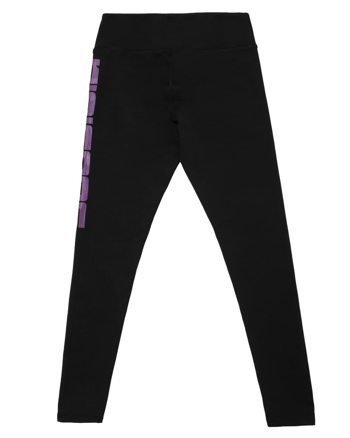 Subsidia Mid Waist Leggings (Black/Purple)
