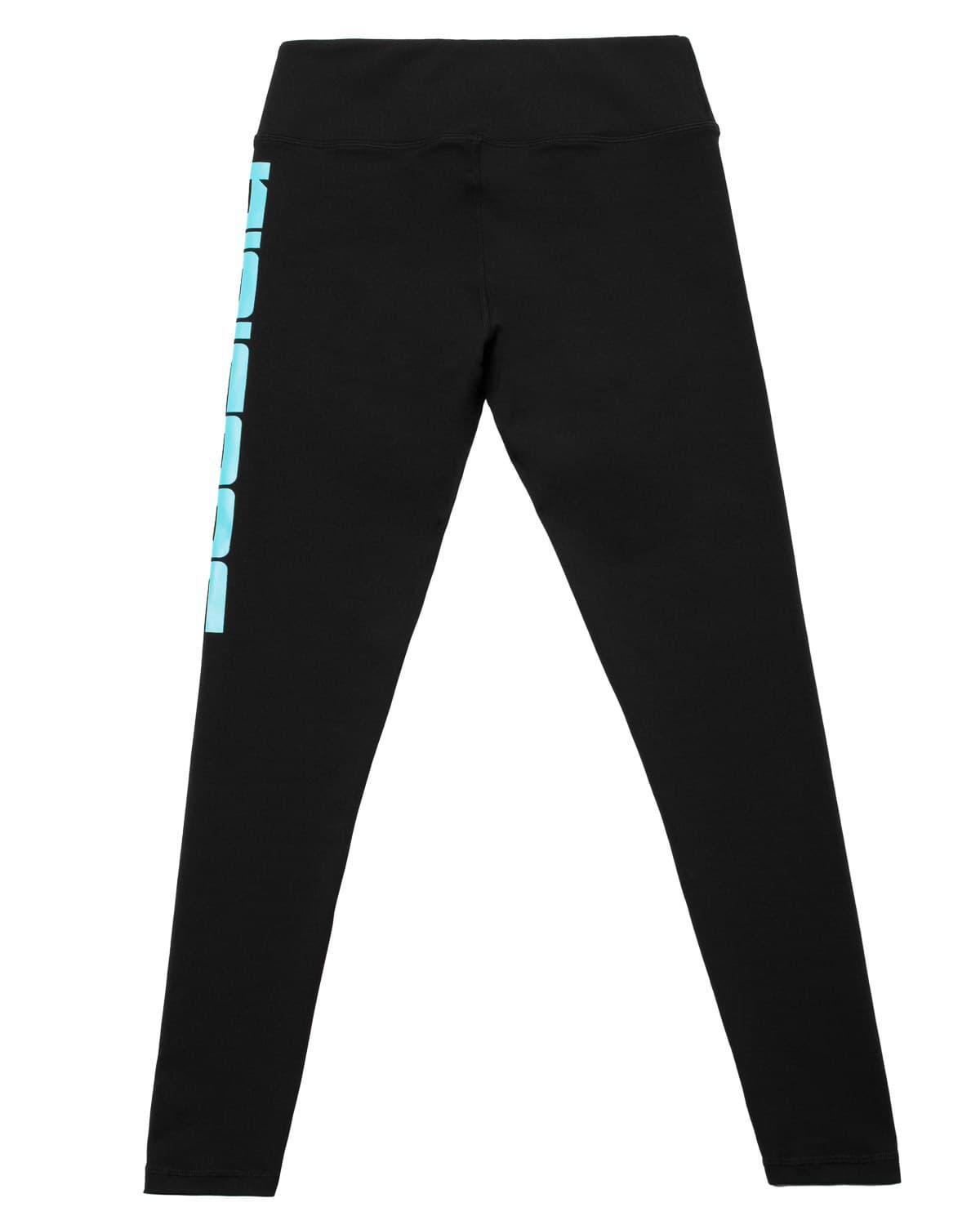 Subsidia Mid Waist Leggings (Black/Turquoise)