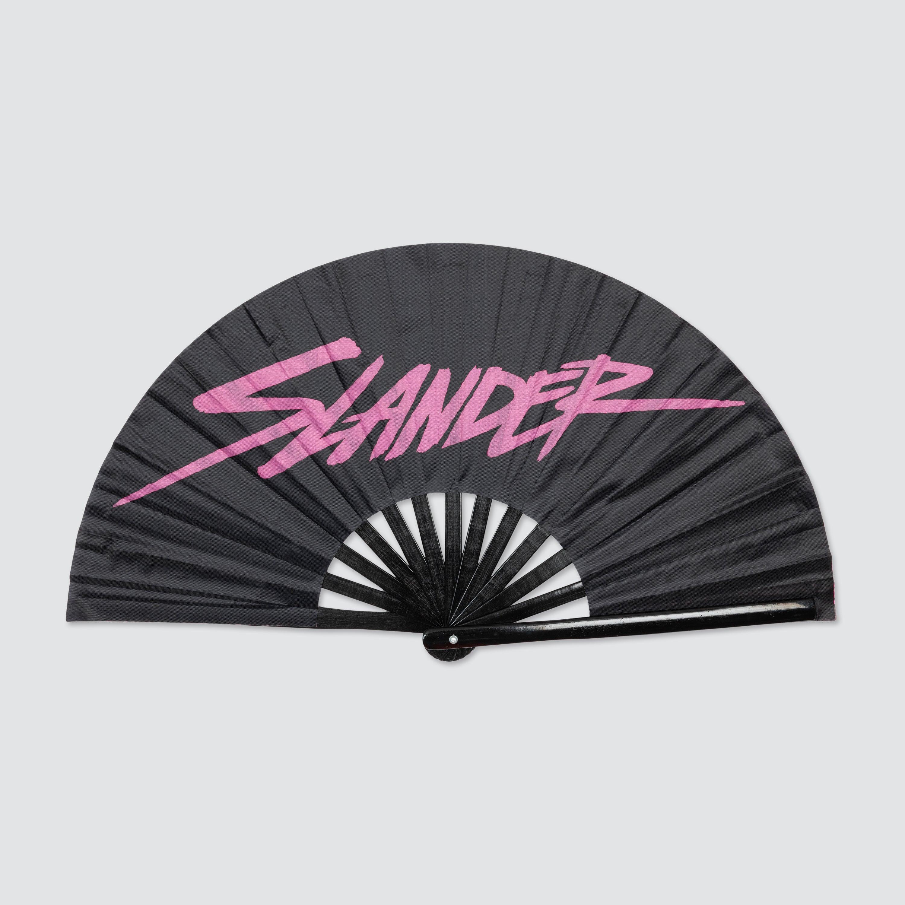 PINK / BLACK HAND FAN