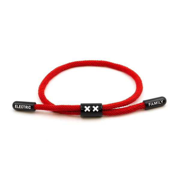 XX New School Bracelet (Red/Black) - New School Bracelet -  Electric Family-  Electric Family Official Artist Merchandise
