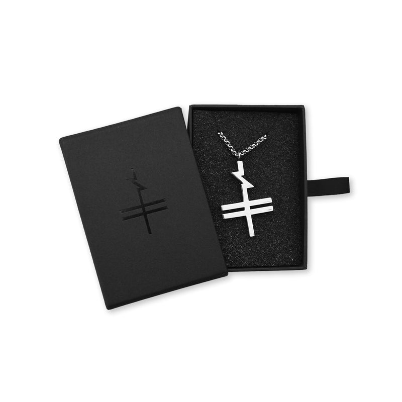 Silver Community Cross Necklace with Custom Case