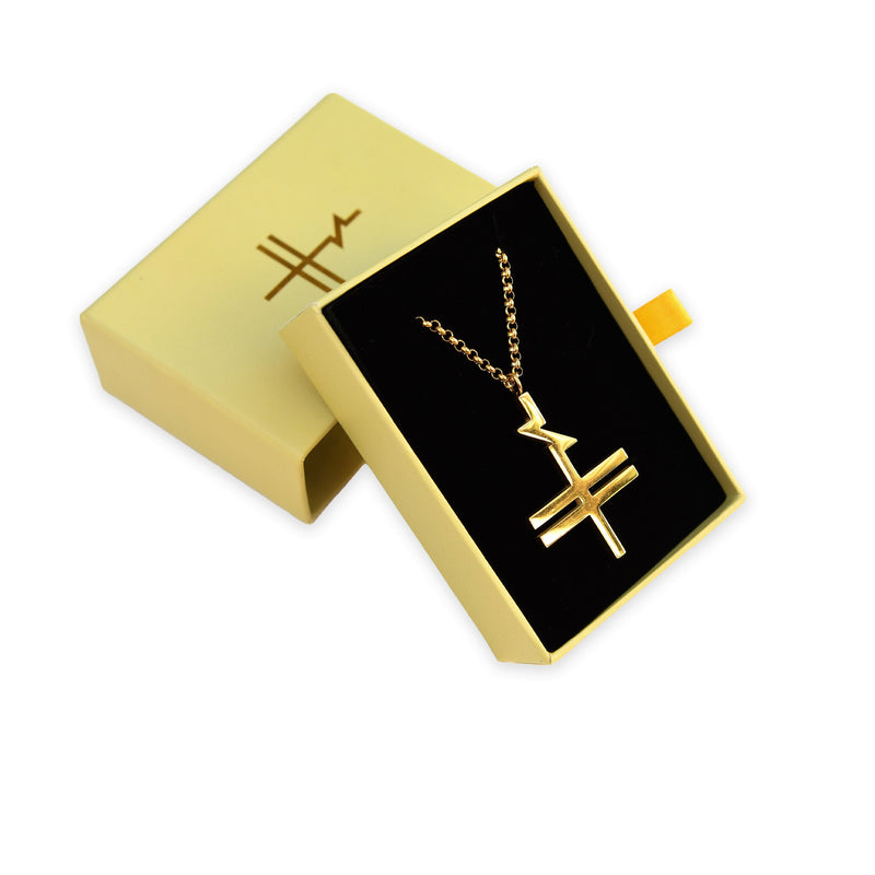 Gold Community Cross Necklace with Custom Case