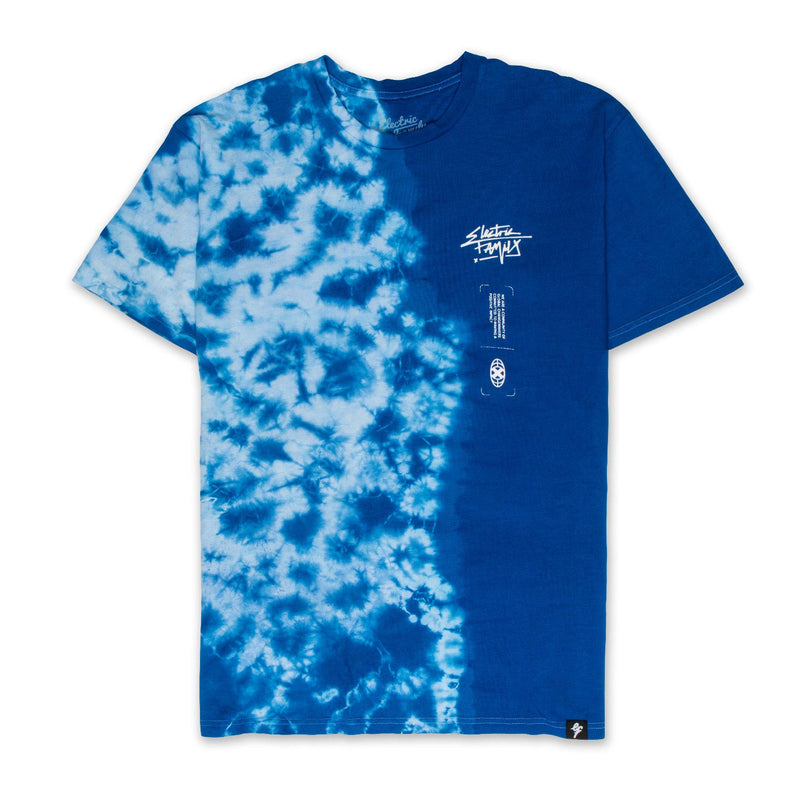 Graffiti Script Blue Dye Tee - Standard Tee -  Electric Family-  Electric Family Official Artist Merchandise