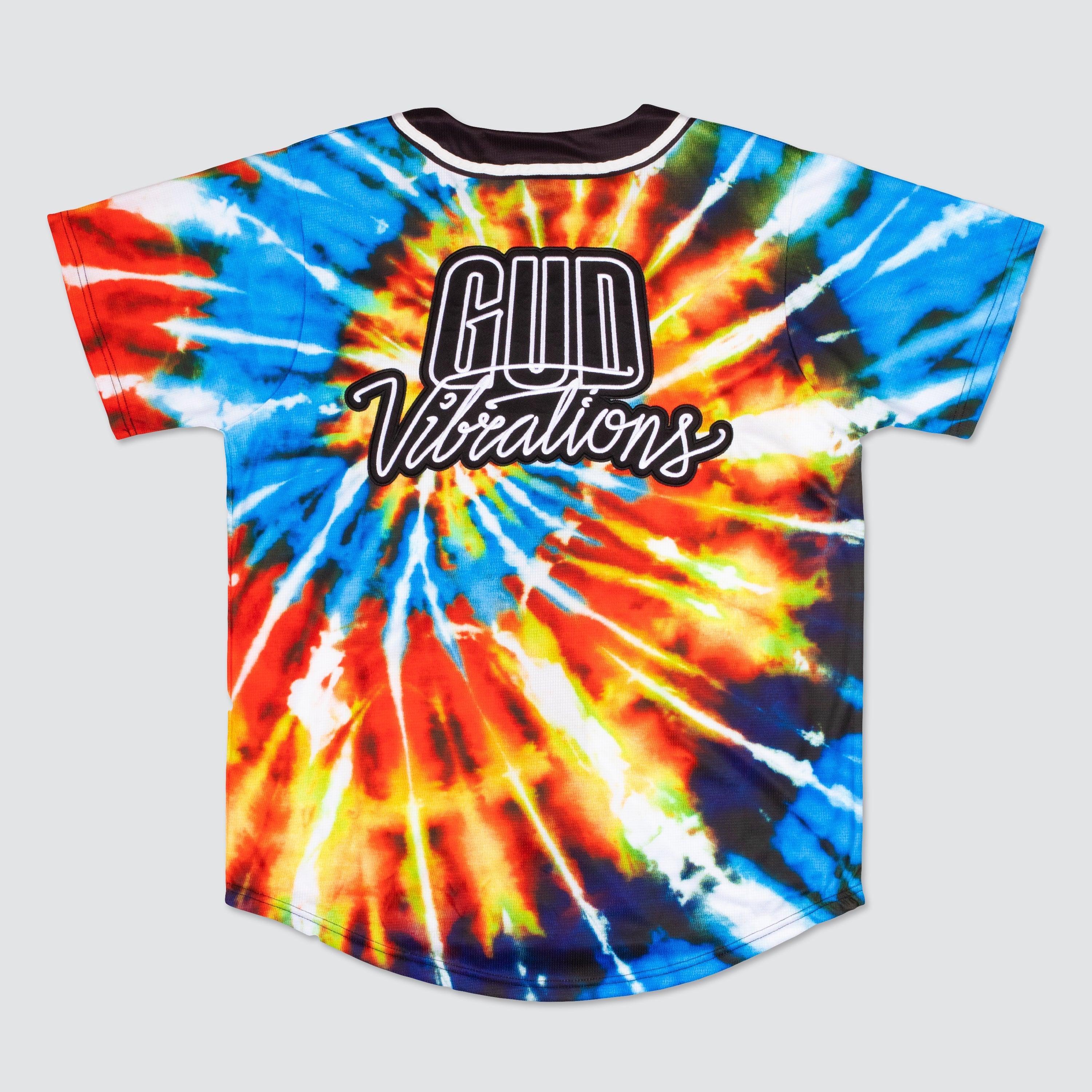 Gud Vibrations Tie-Dye Jersey - Baseball Jersey -  Slander-  Electric Family Official Artist Merchandise