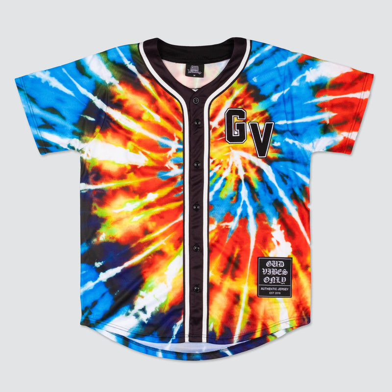 Gud Vibrations Tie-Dye Jersey - Baseball Jersey -  Slander-  Electric Family Official Artist Merchandise