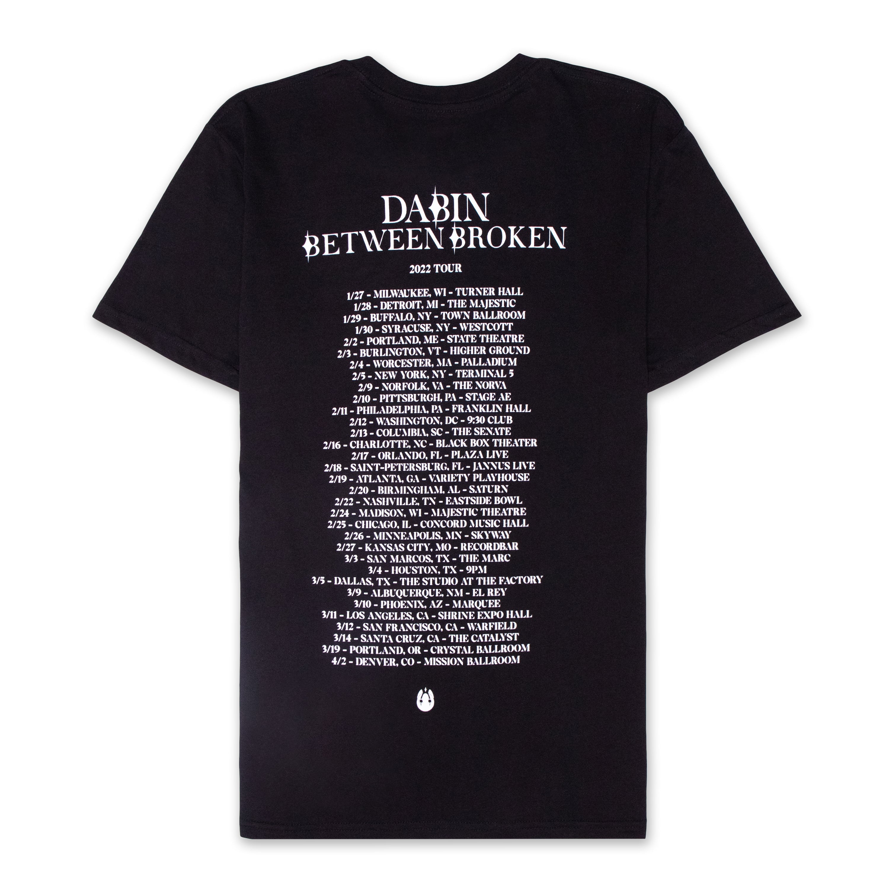 Dabin - Between Broken 2022 Tour Tee - Standard Tee -  Dabin-  Electric Family Official Artist Merchandise