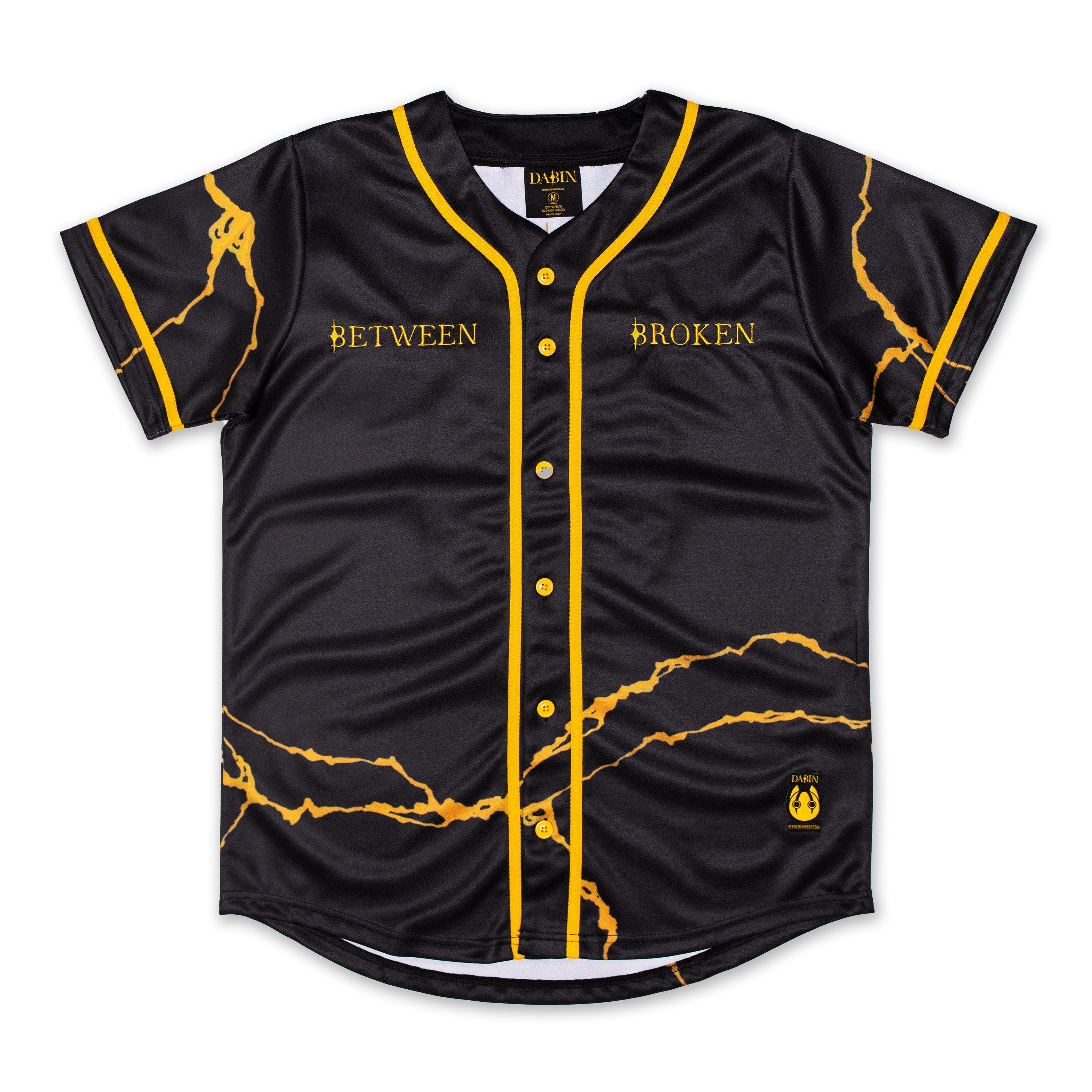 Dabin - Between Broken Glyph Mask Baseball Jersey - Baseball Jersey -  Dabin-  Electric Family Official Artist Merchandise