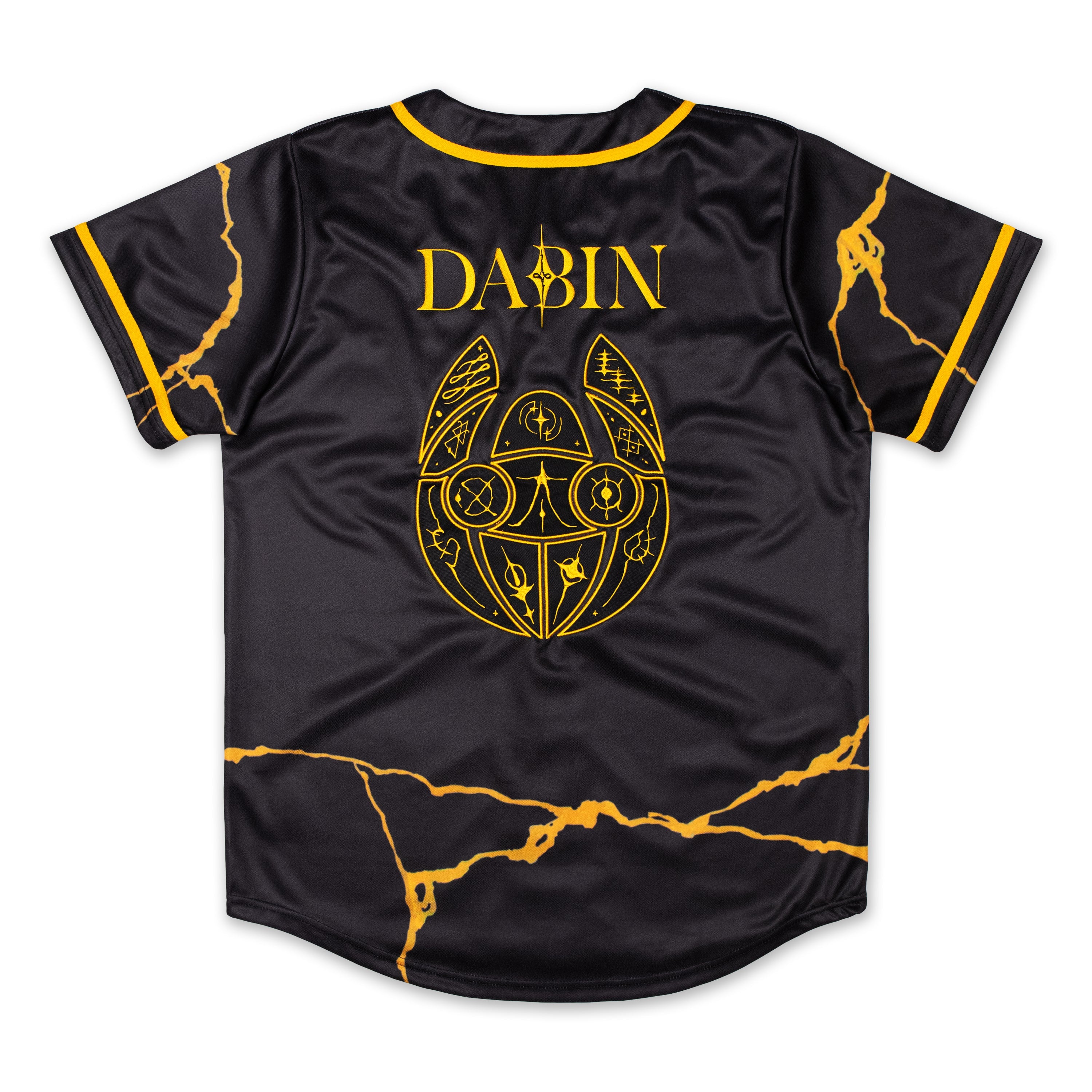 Dabin - Between Broken Glyph Mask Baseball Jersey - Baseball Jersey -  Dabin-  Electric Family Official Artist Merchandise