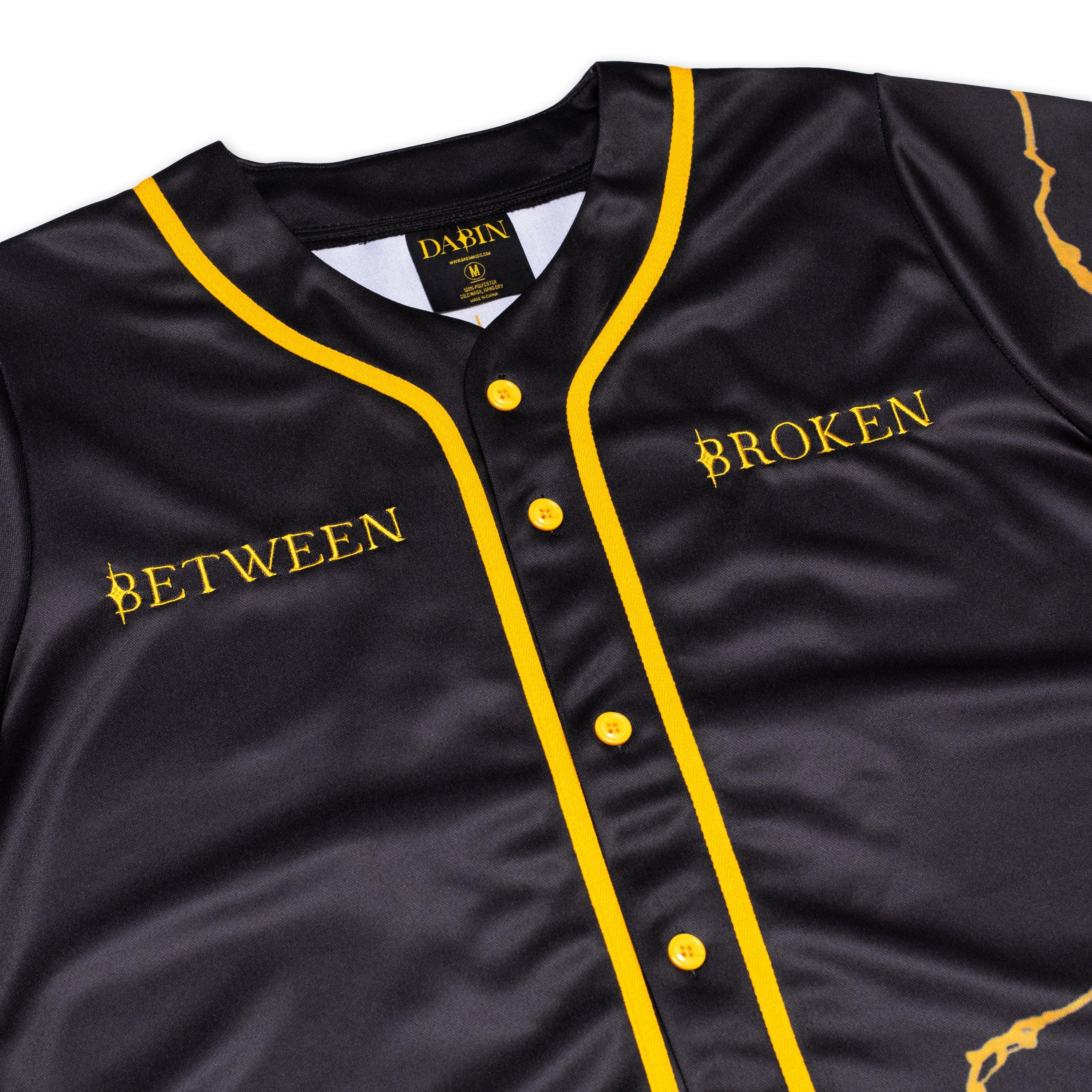 Dabin - Between Broken Glyph Mask Baseball Jersey - Baseball Jersey -  Dabin-  Electric Family Official Artist Merchandise