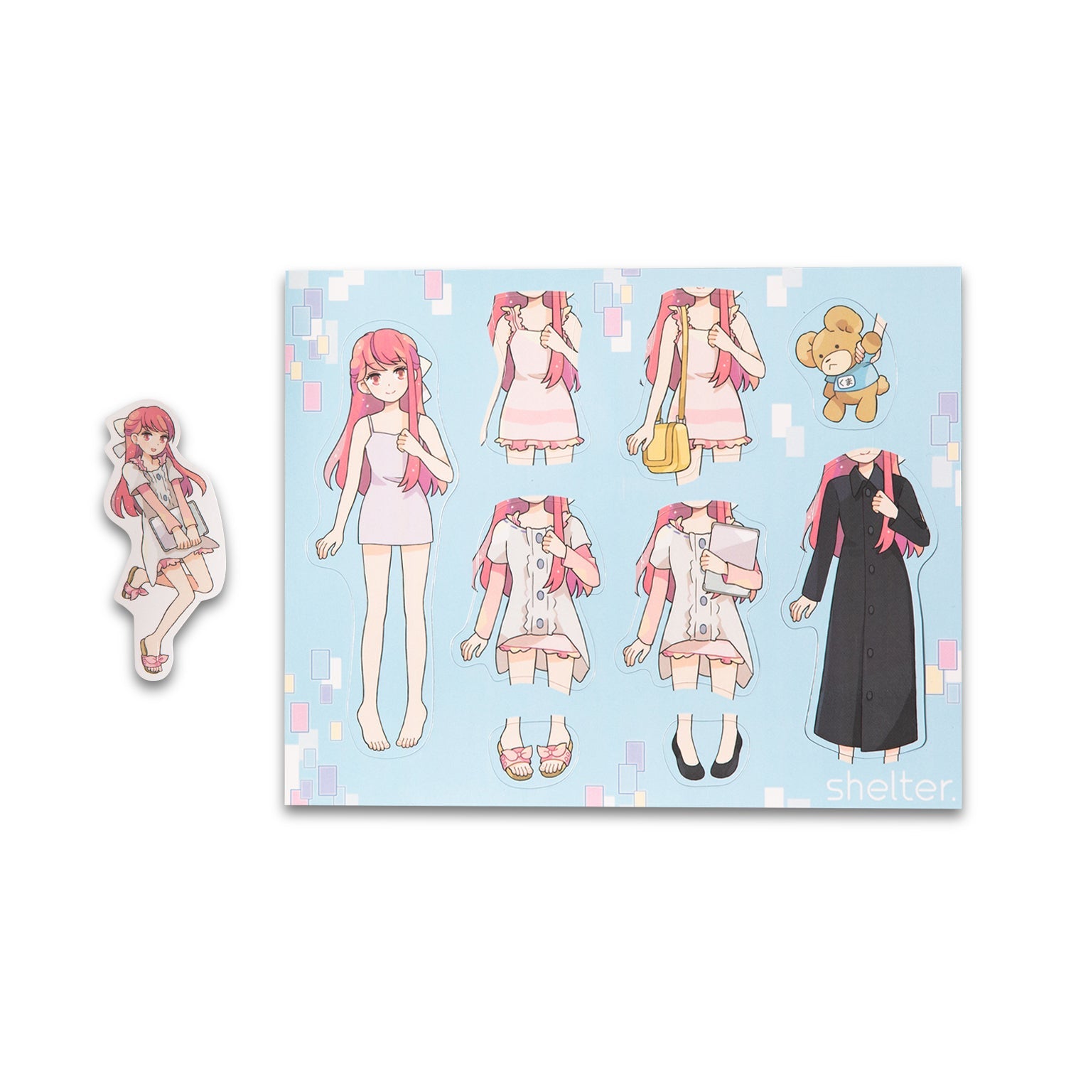 Rin Dress-Up Magnet Set - Magnets -  Porter Robinson-  Electric Family Official Artist Merchandise