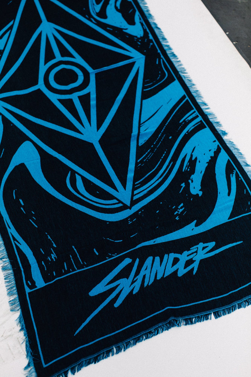 SLANDER PASHMINA - BLUE/BLACK MARBLE
