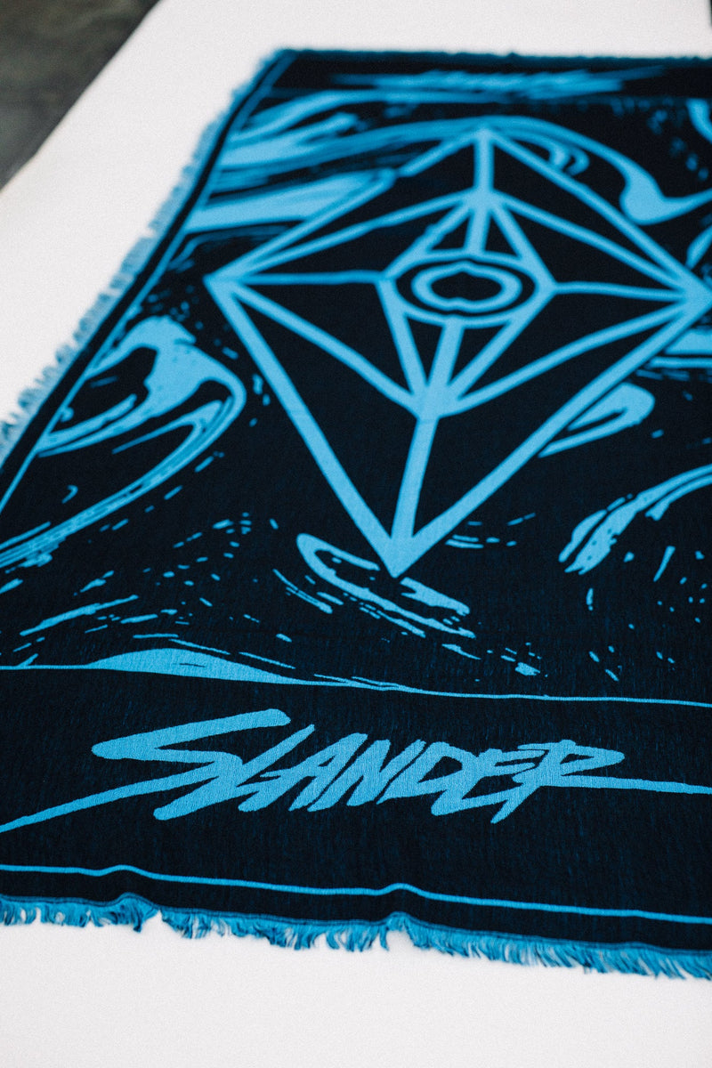 SLANDER PASHMINA - BLUE/BLACK MARBLE