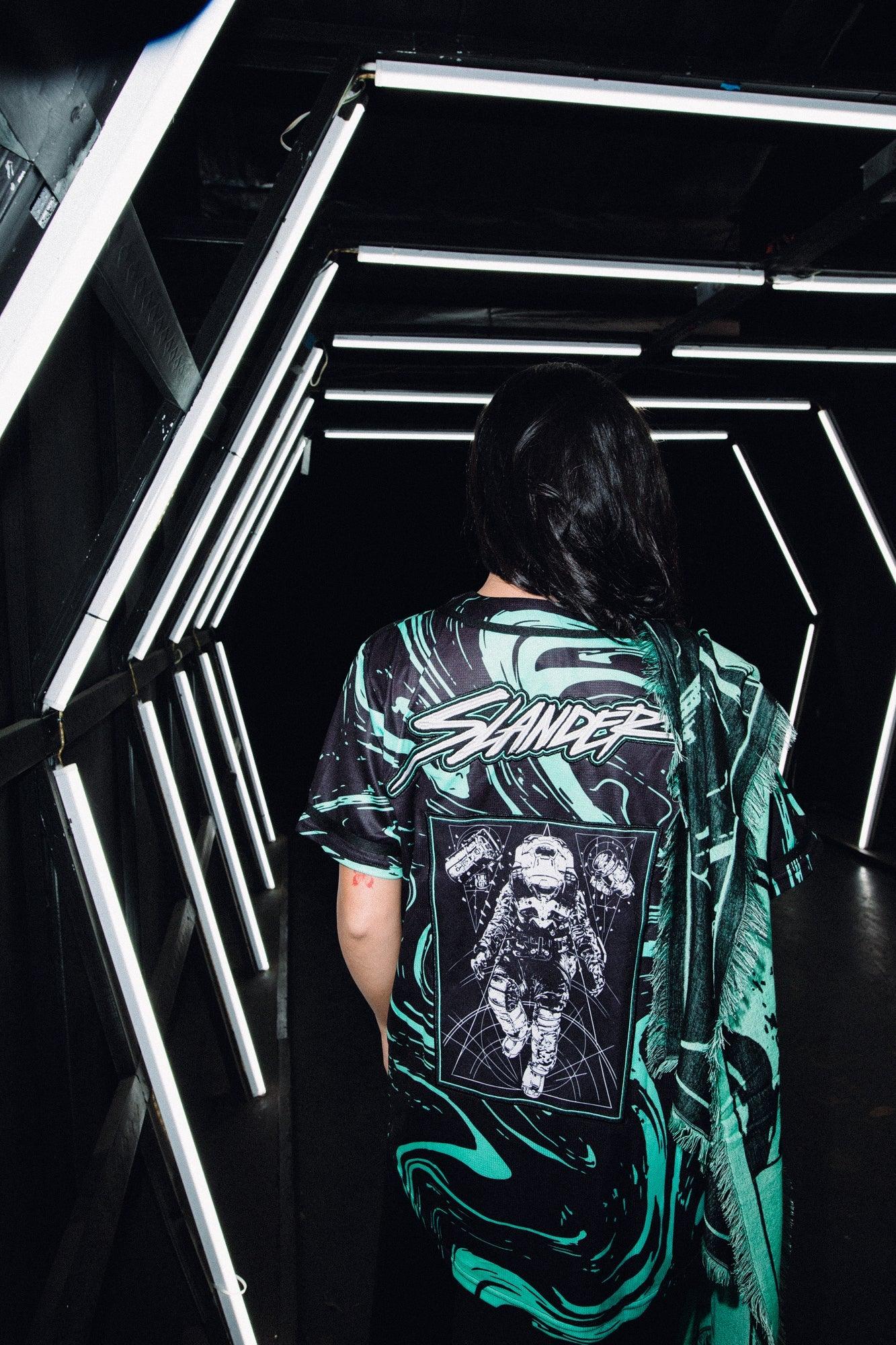 SLANDER PASHMINA - MINT/BLACK MARBLE