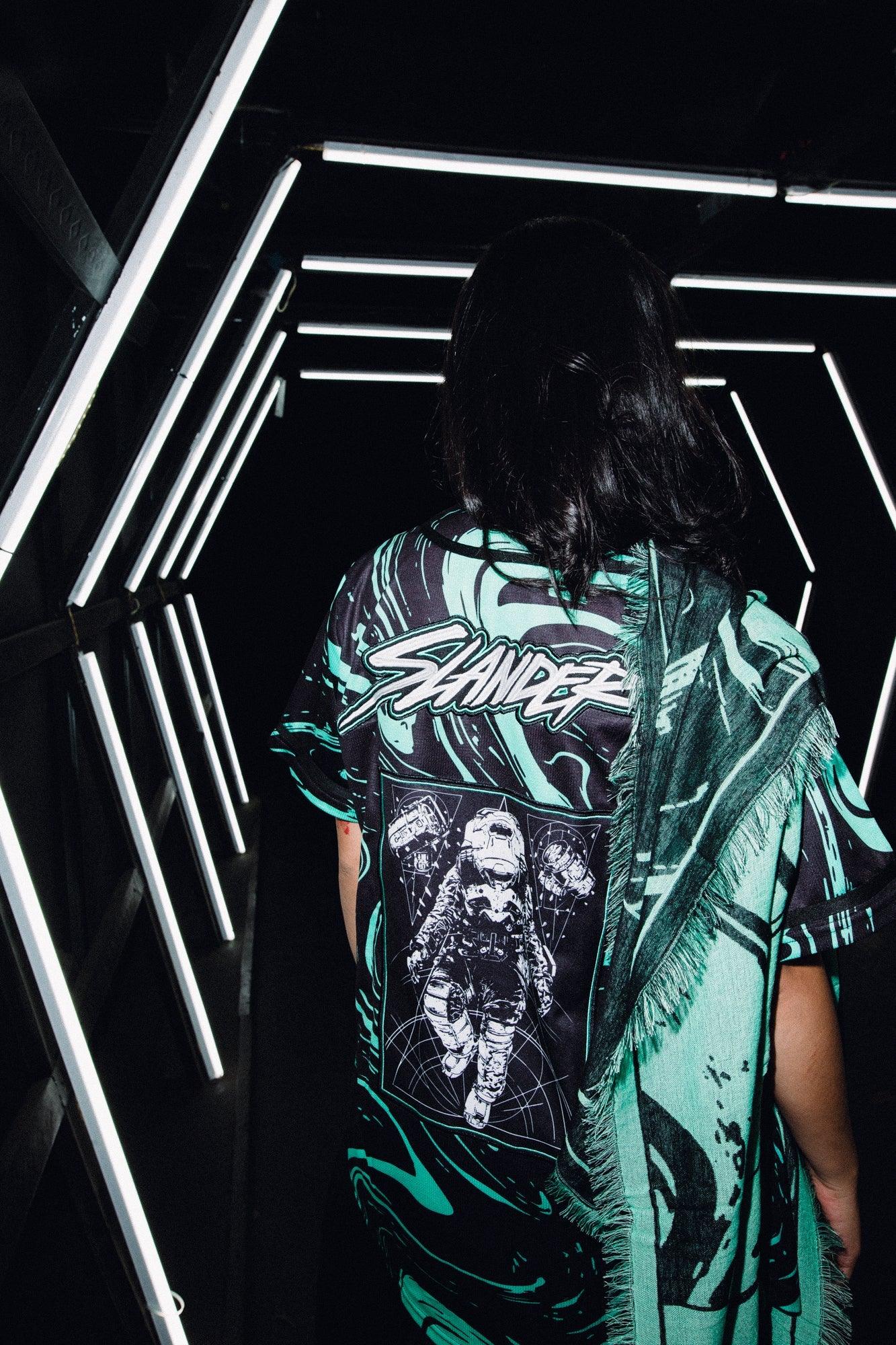 SLANDER PASHMINA - MINT/BLACK MARBLE