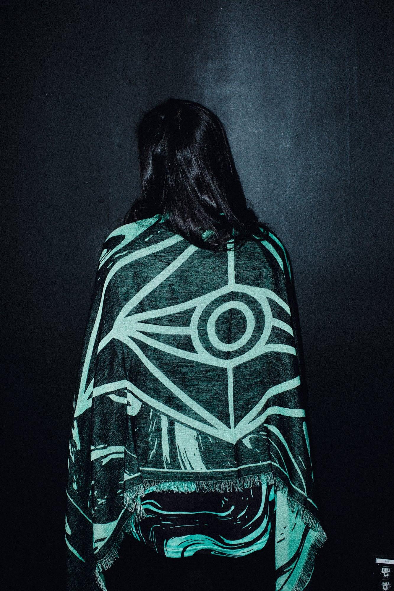 SLANDER PASHMINA - MINT/BLACK MARBLE