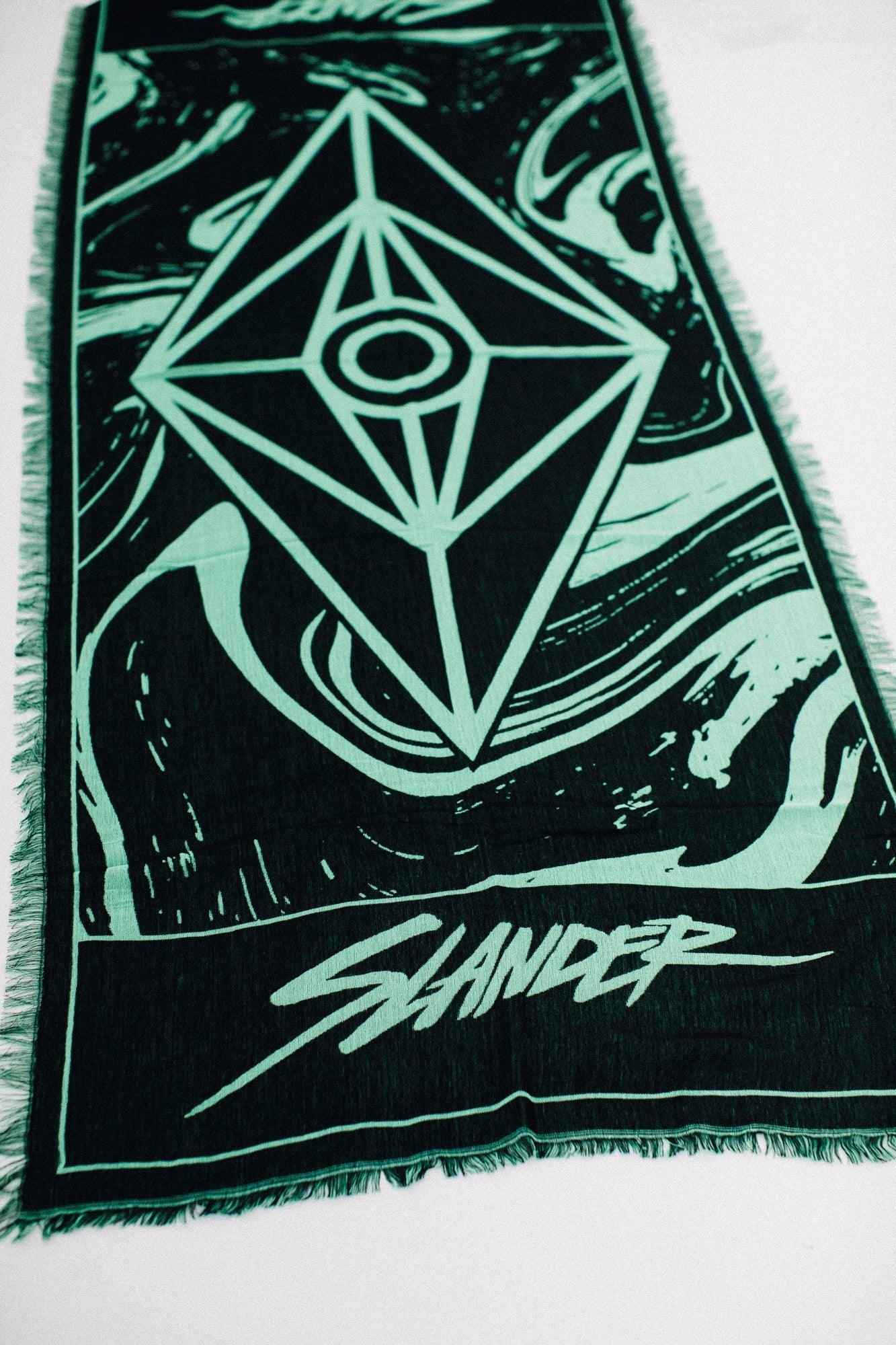 SLANDER PASHMINA - MINT/BLACK MARBLE
