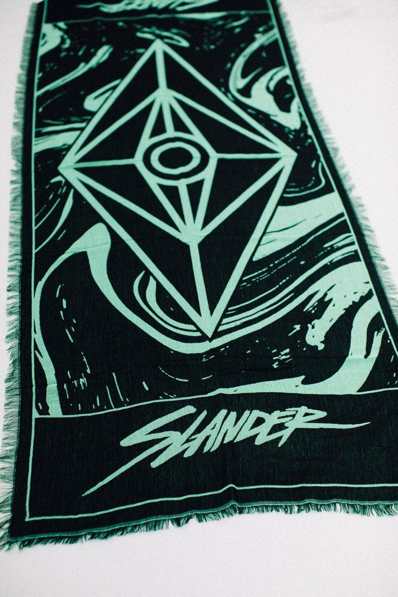 SLANDER PASHMINA - TEAL/BLACK MARBLE