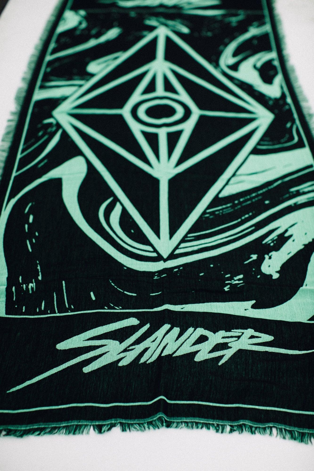 SLANDER PASHMINA - MINT/BLACK MARBLE